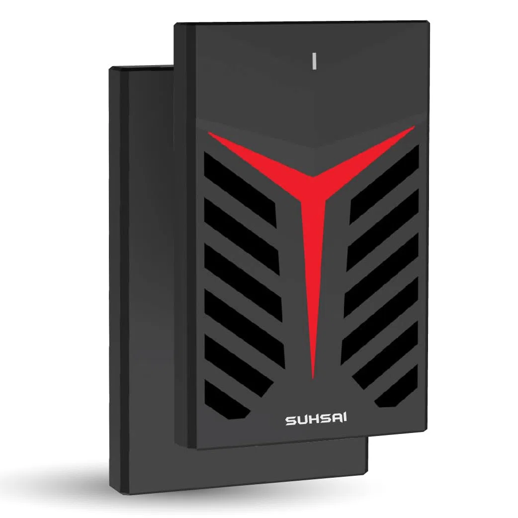 Storite SUHSAI Externe Festplatte 1TB, USB 3.0 Tragbare HDD 2,5 Zoll, Datensicherung und Speicher für Gaming, Laptop, PC, Mac, Desktop, Plug-and-Play, Schwarz