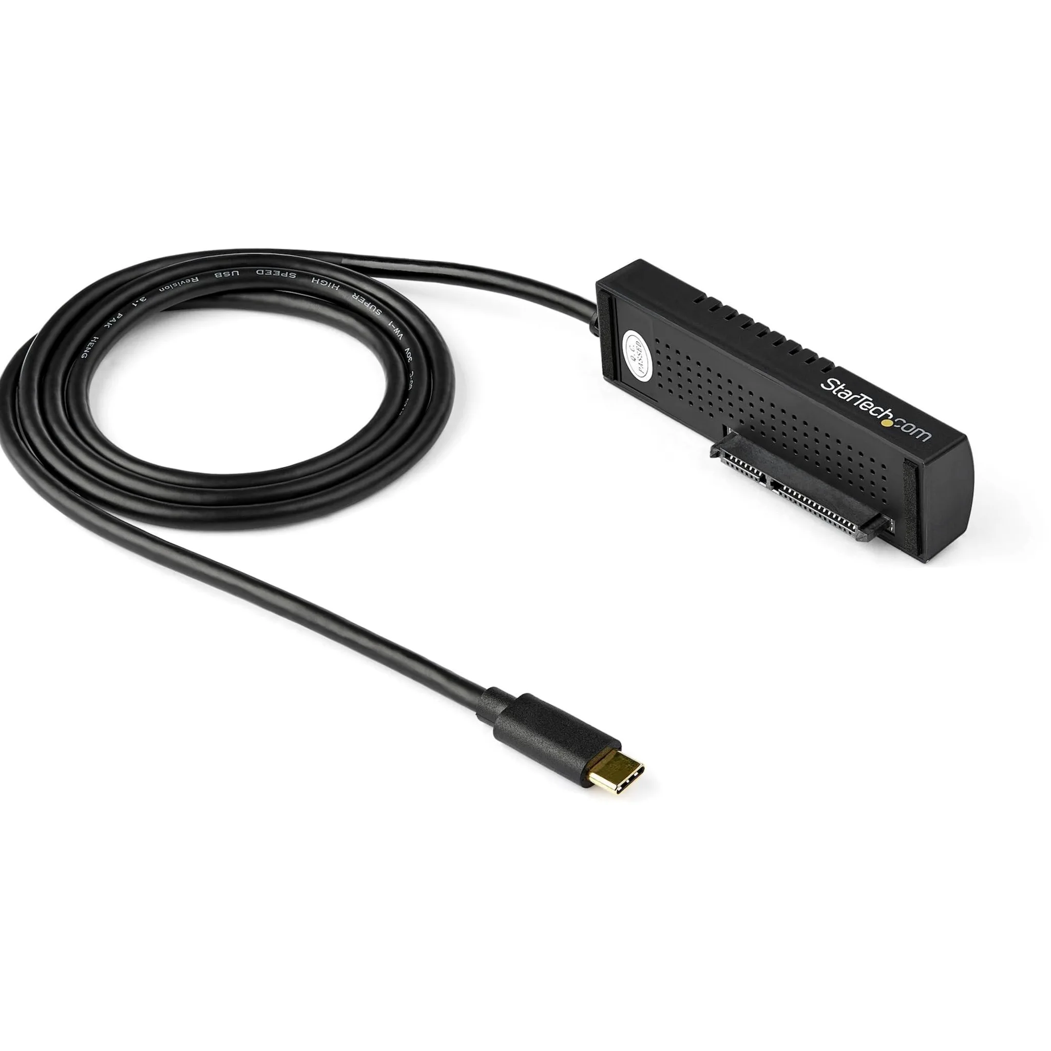 StarTech.com SATA hard drive adapter, Schwarz, USB C | 2.5"/3.5"