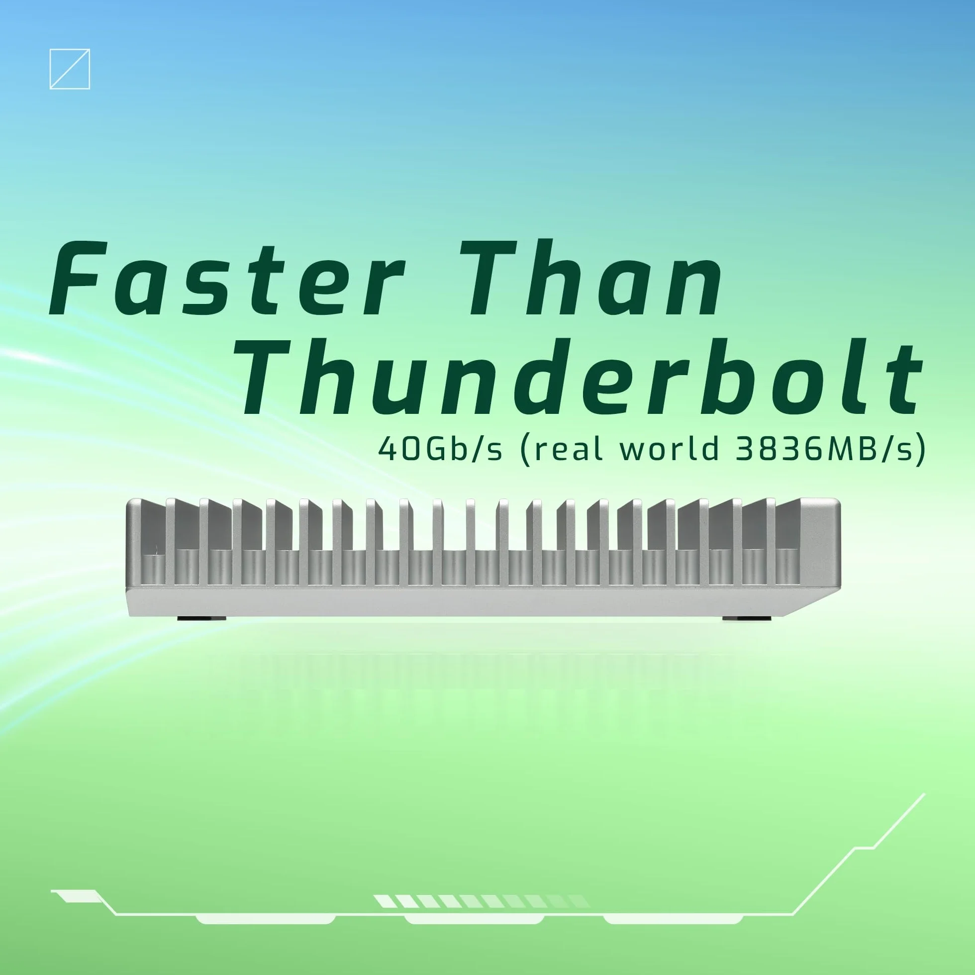 OWC Express 1M2 40Gb/s tragbares NVMe SSD-Laufwerk USB4 (Thunderbolt Compatible/USB-C), ultraschnelles externes SSD-Laufwerk mit Aluminium-Kühlkörpergehäuse (nur Gehäuse)