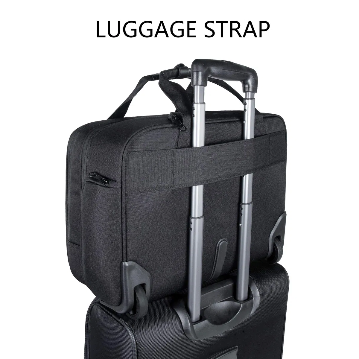 KROSER Trolley Business, Handgepäck Koffer mit Rädern Bis zu 17,3 Zoll Laptop wasserdichte Übernacht-Rolltasche mit RFID-Taschen für Reisen/Schule/Männer/Frauen-Schwarz MEHRWEG