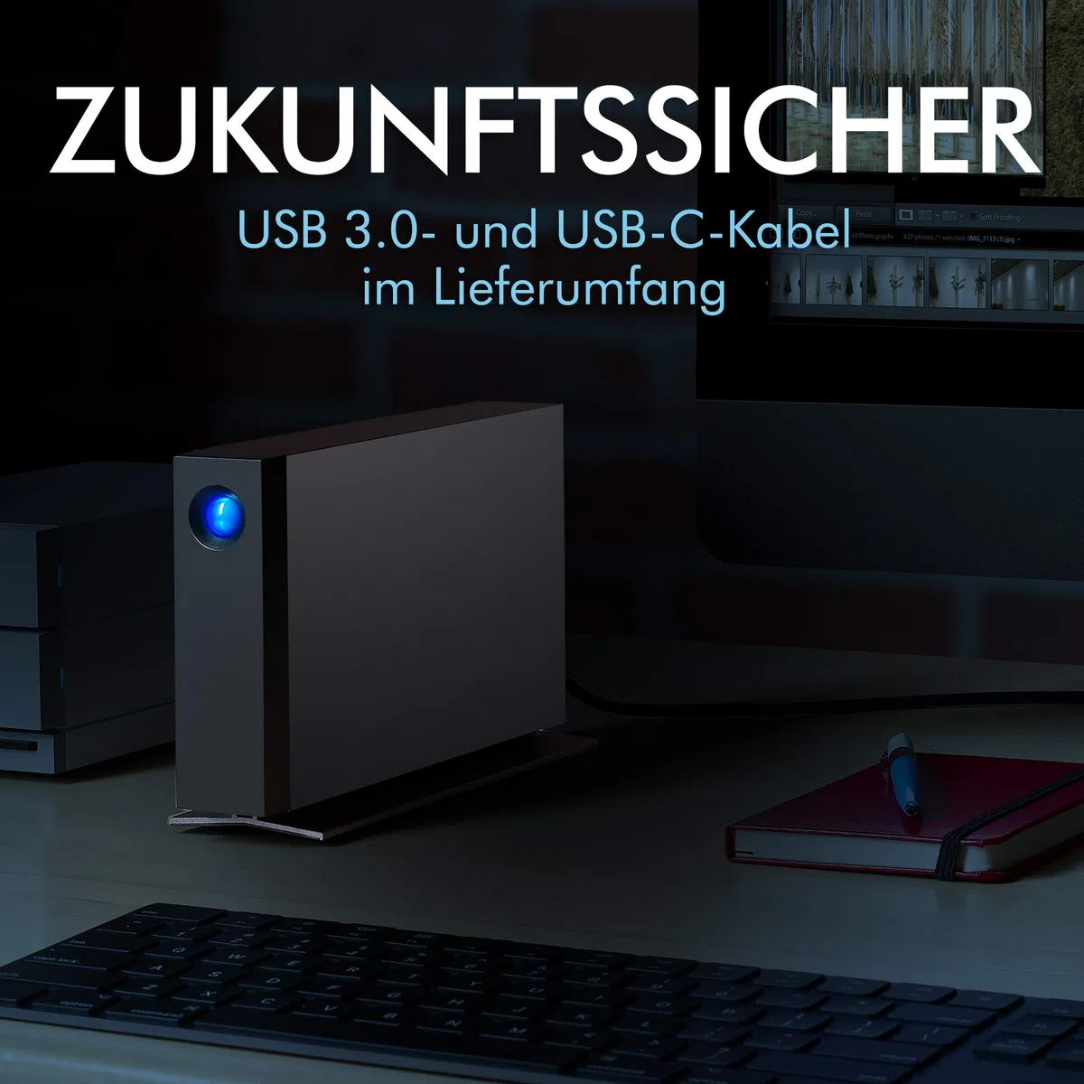 LaCie d2 Professional 10TB, Externe Festplatte, 3.5 Zoll, PC & Mac, schwarz, inkl. Data Rescue Service (STHA10000800)