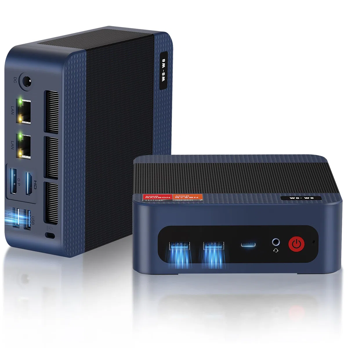 wo-we P8 Gaming Mini PC, AMD Ryzen 5 7640HS(Besiegen 6600H/ 6800U); 32GB (2x16GB) DDR5 1TB PCIe 4.0 SSD, Radeon 760M mini Computer(6C/12T, up to 5.0 GHz), Dual 2.5GbE LAN WIFI6E/BT5.2, USB4