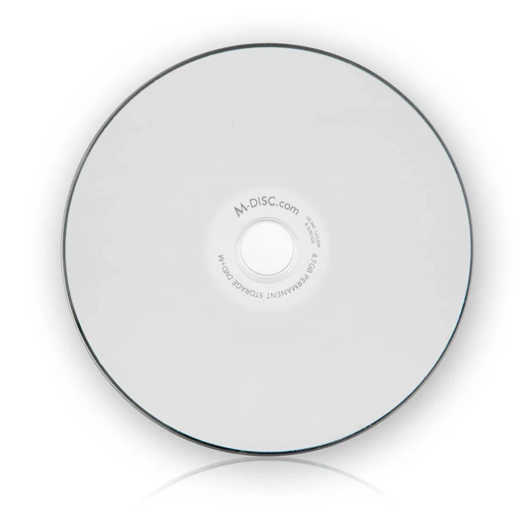 M-Disc DVD 4,7 GB | Langzeitarchivierung | 1000 Jahre Lebensdauer | Hitze- und wasserbeständig | weiß Inkjet bedruckbar | 25er Spindel
