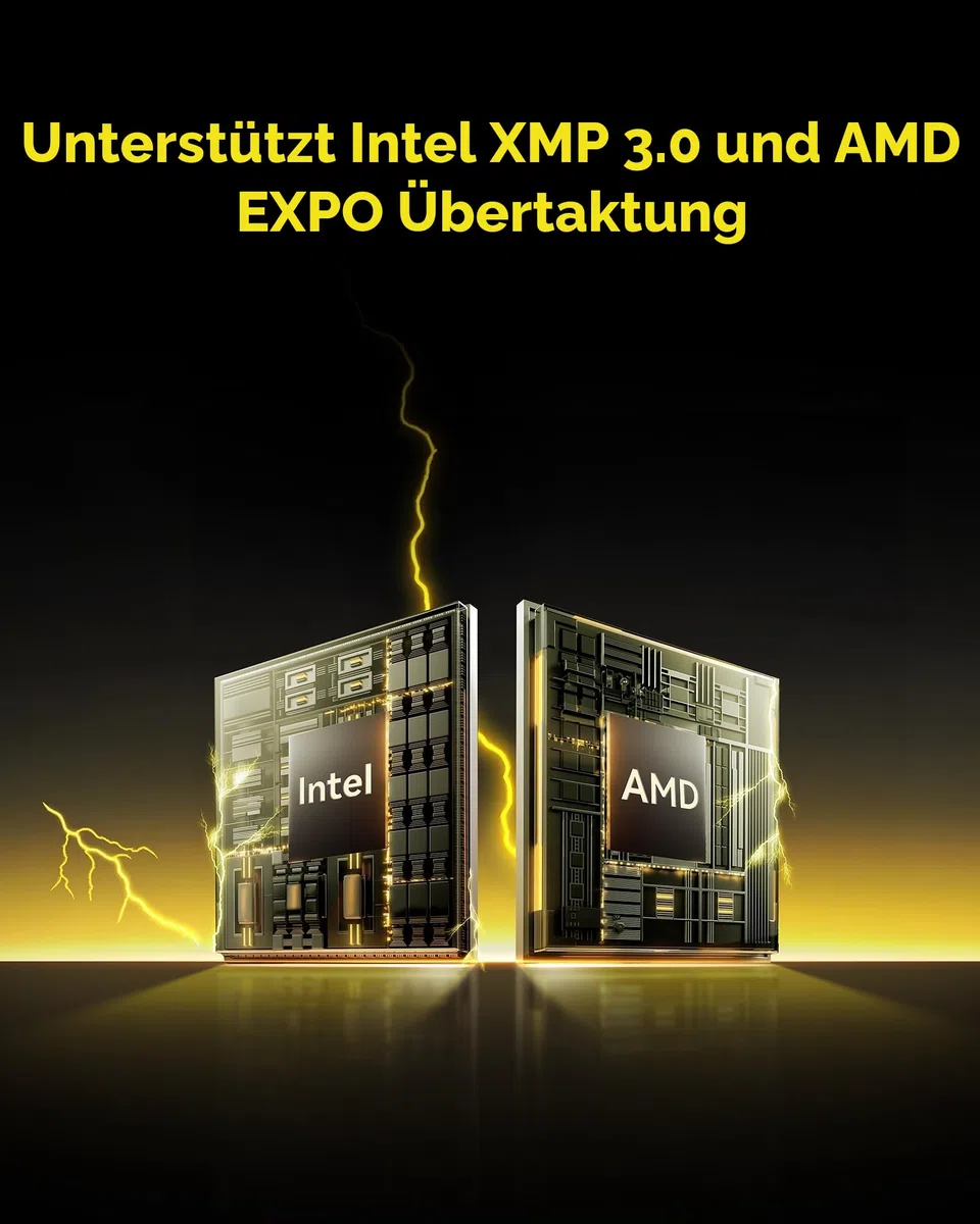 Lexar Thor Z Series OC DDR5 RAM 32GB Kit (2x16GB) 6000MHz CL36, DRAM 288pin UDIMM Desktop Speicher, PC Memory Hochleistungs-Computerspeicher für Intel XMP 3.0/AMD EXPO, für AI, Gaming, 1,4V