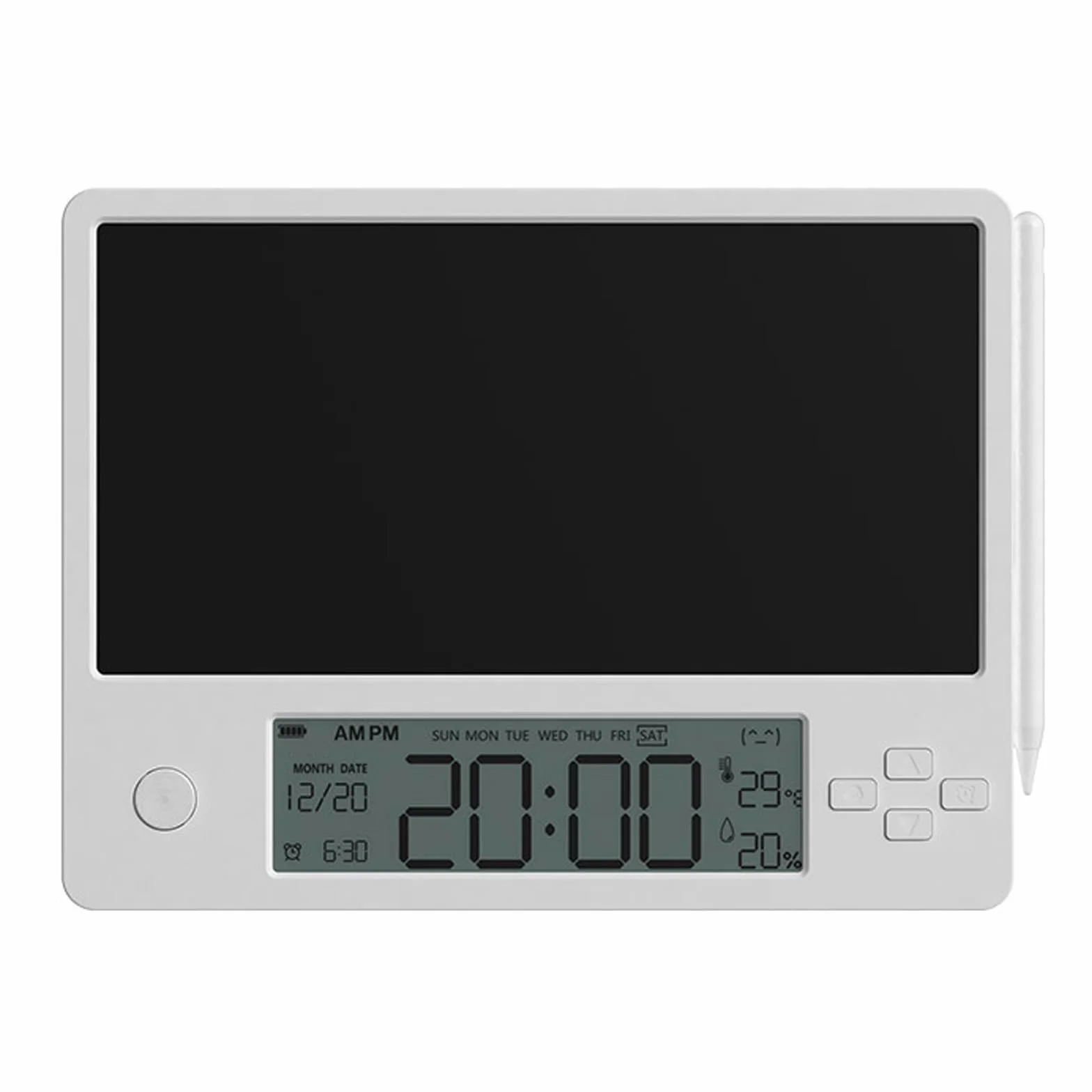 Maizoon Elektronischer Kalender mit LCD-Großschreibtablett, Digitaluhr, Datumsanzeige, Wordpad