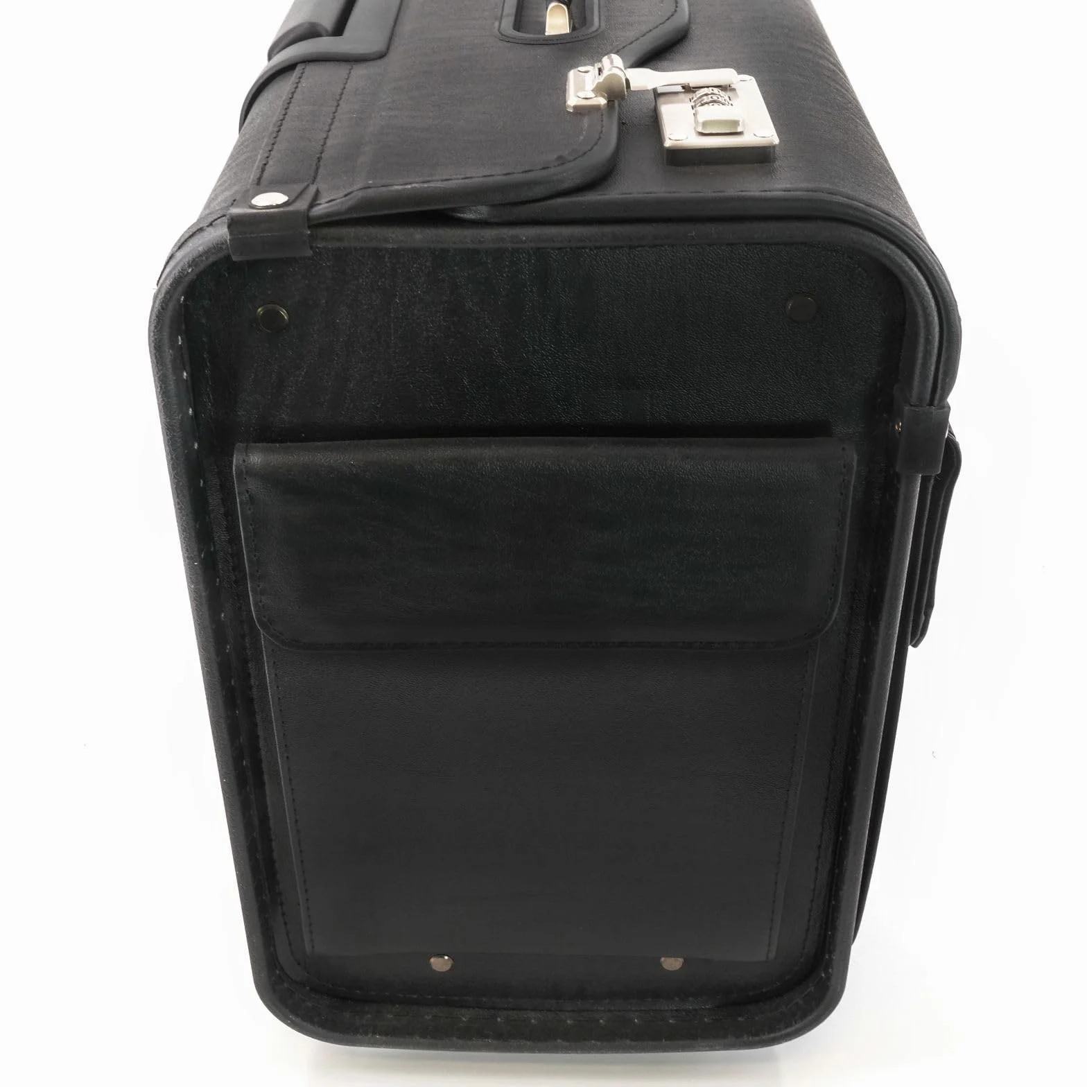 ALASSIO 92301 - Pilotenkoffer Silvana, aus Lederimitat, ca. 48 x 39,5 x 23 cm, schwarz
