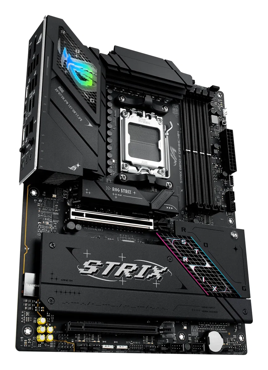 ASUS ROG Strix B850-F Gaming WiFi Mainboard Sockel AMD AM5 (AMD B850, ATX, DDR5 Speicher, PCIe 5.0, WiFi 7, 2X PCIe 4.0 M.2, Aura Sync)