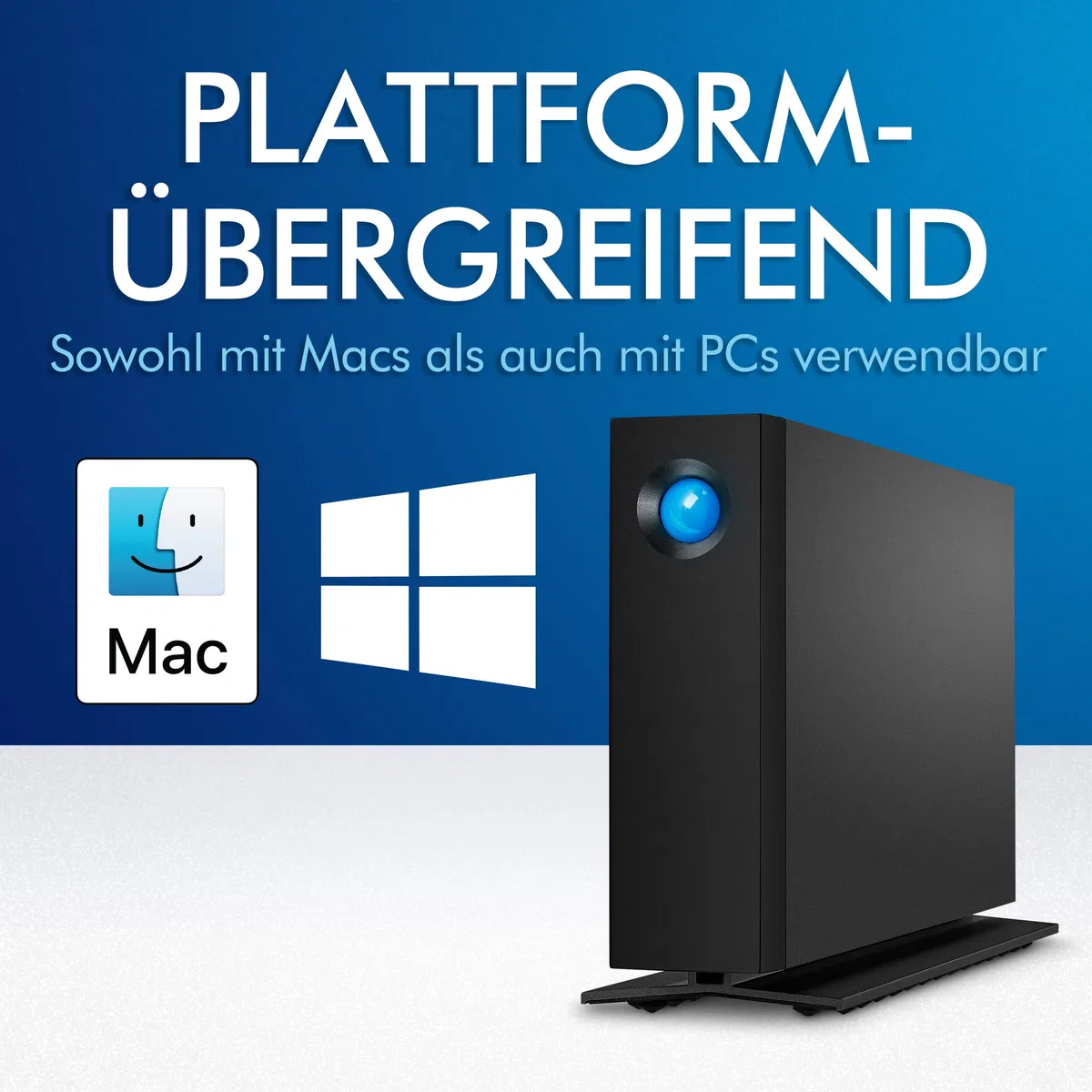 LaCie d2 Professional 10TB, Externe Festplatte, 3.5 Zoll, PC & Mac, schwarz, inkl. Data Rescue Service (STHA10000800)