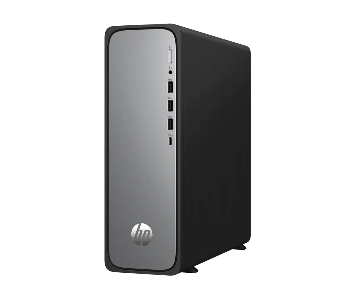 HP OmniDesk Slim Desktop S03-0230ng, Intel 300 Prozessor, 8 GB DDR5 RAM, 512 GB PCIe Gen4 SSD, Intel UHD Graphics 710, Windows 11 Home, Wi-Fi 6, USB Type-C, Meteor Silver/Jack Black