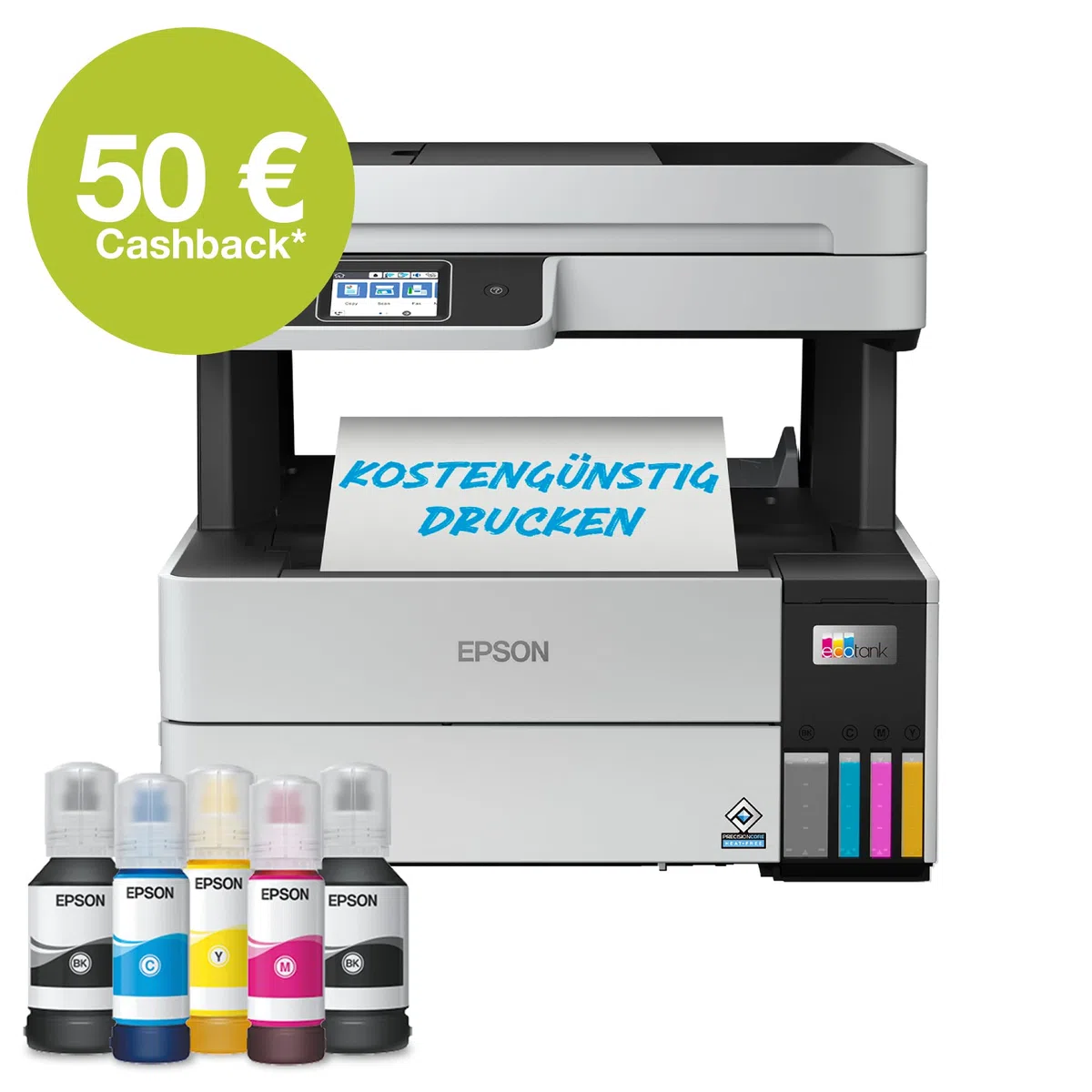 Epson EcoTank ET-5170 Tintentankdrucker | für kleine Büros & Unternehmen | WLAN & Ethernet | A4 | Drucken, Kopieren, Scannen, Faxen | Duplexdruck | 6.1 cm Touchscreen | ADF