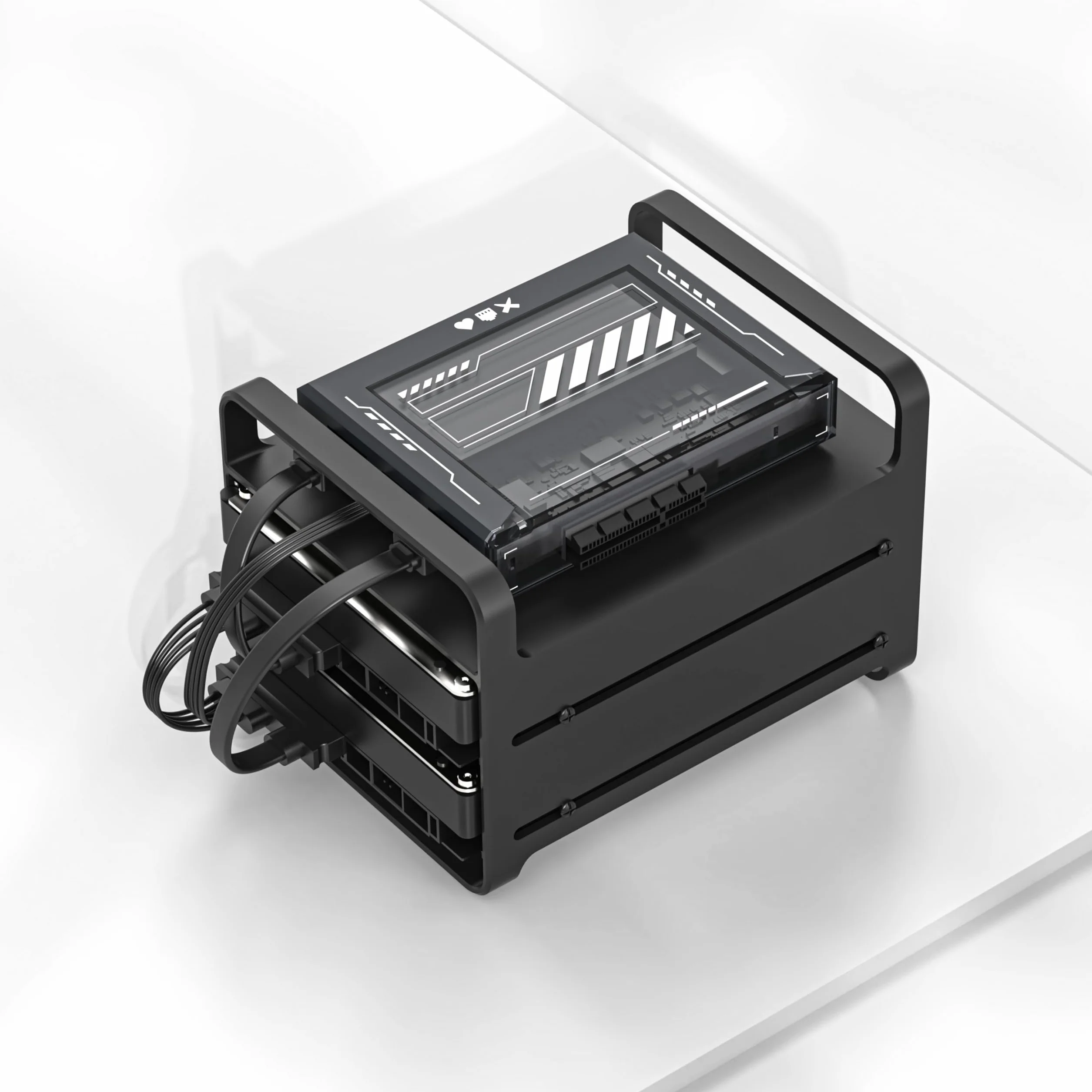 zimablade 2-Bay-HDD-Rack-Fach, Zimaboard und andere duale 3,5-Zoll-Speicherlaufwerke, Aluminiumlegierungsdesign, hochfestes 3,5-Zoll-Festplatten-Montagerack