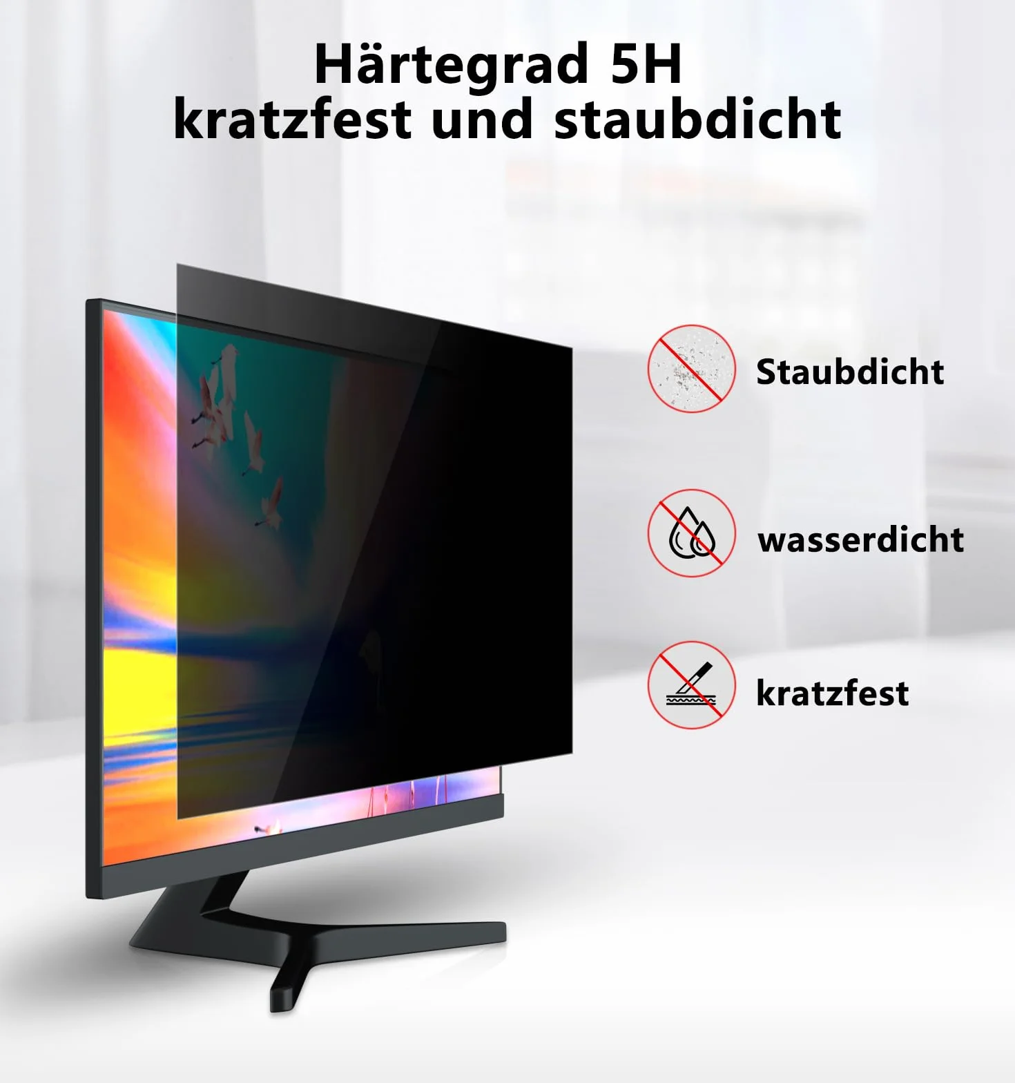 PYS 2 Stück Blickschutzfolie Monitor 27 Zoll Sichtschutz für Monitor 16:9 Seitenverhältnis, Anti-Blaulicht Blendfrei Abnehmbare 27" Bildschirm Sichtschutzfolie Blickschutzfilter Sichtschutzfilter