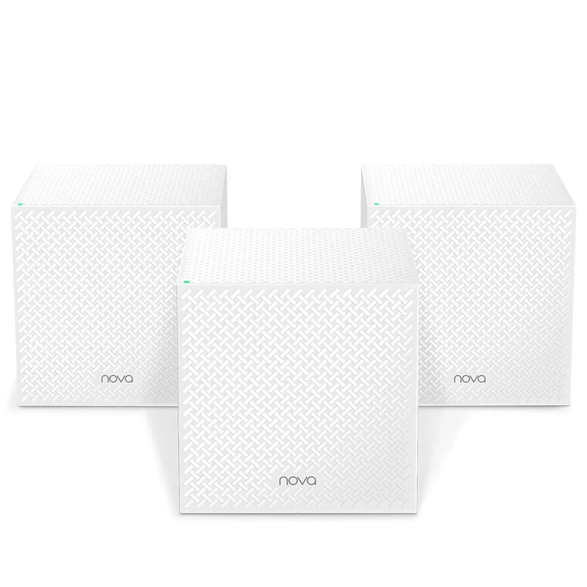 Tenda Nova MW12 Mesh WLAN System - AC2100 Tri-Band WLAN Mesh System - empfohlen für Häuser mit 3-4 Schlafzimmern - 9X Gigabit Port - Ersetzt Router & Repeater - APP Steuerung - 3er Pack