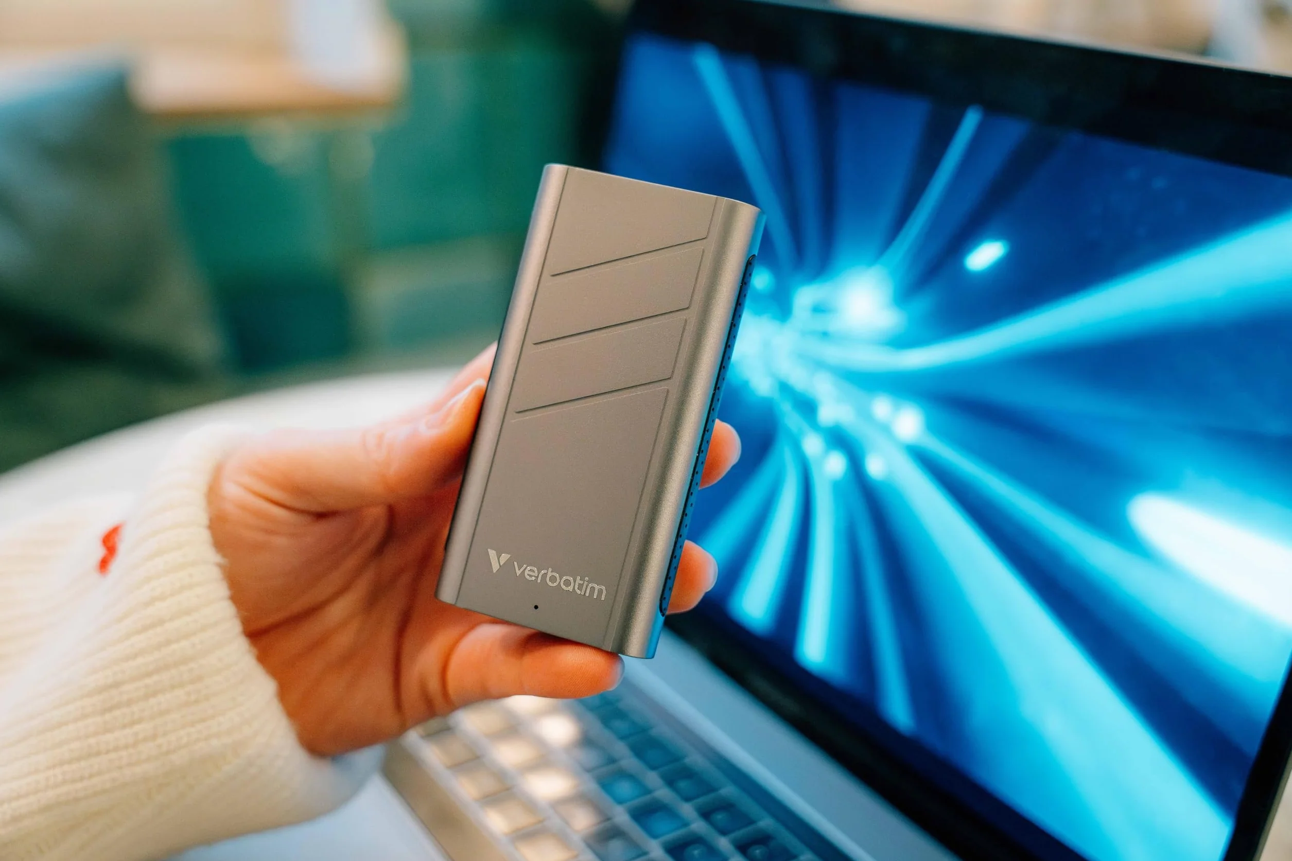 Disco Ssd Esterno - Verbatim - Turbometal - 2 Tb - Grigio