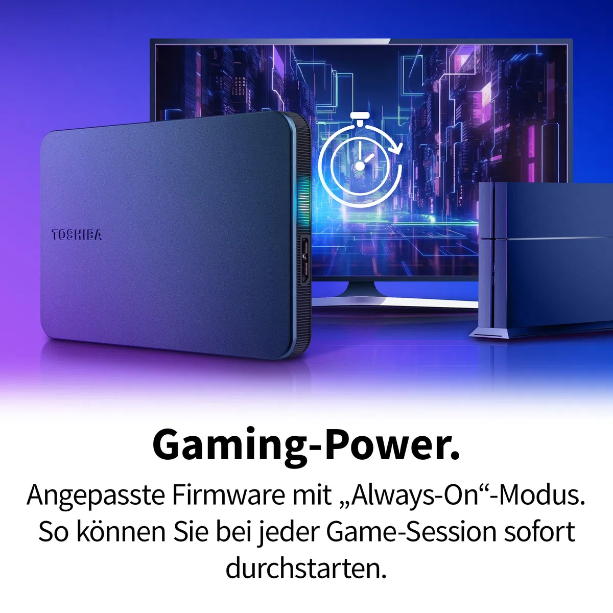Disco Rigido Esterno Toshiba Canvio Gaming - 2,5 - 2 Tb - Usb 3.2 Gen 1 - Compatibile Con Playstation / Xbox / Pc - Argento
