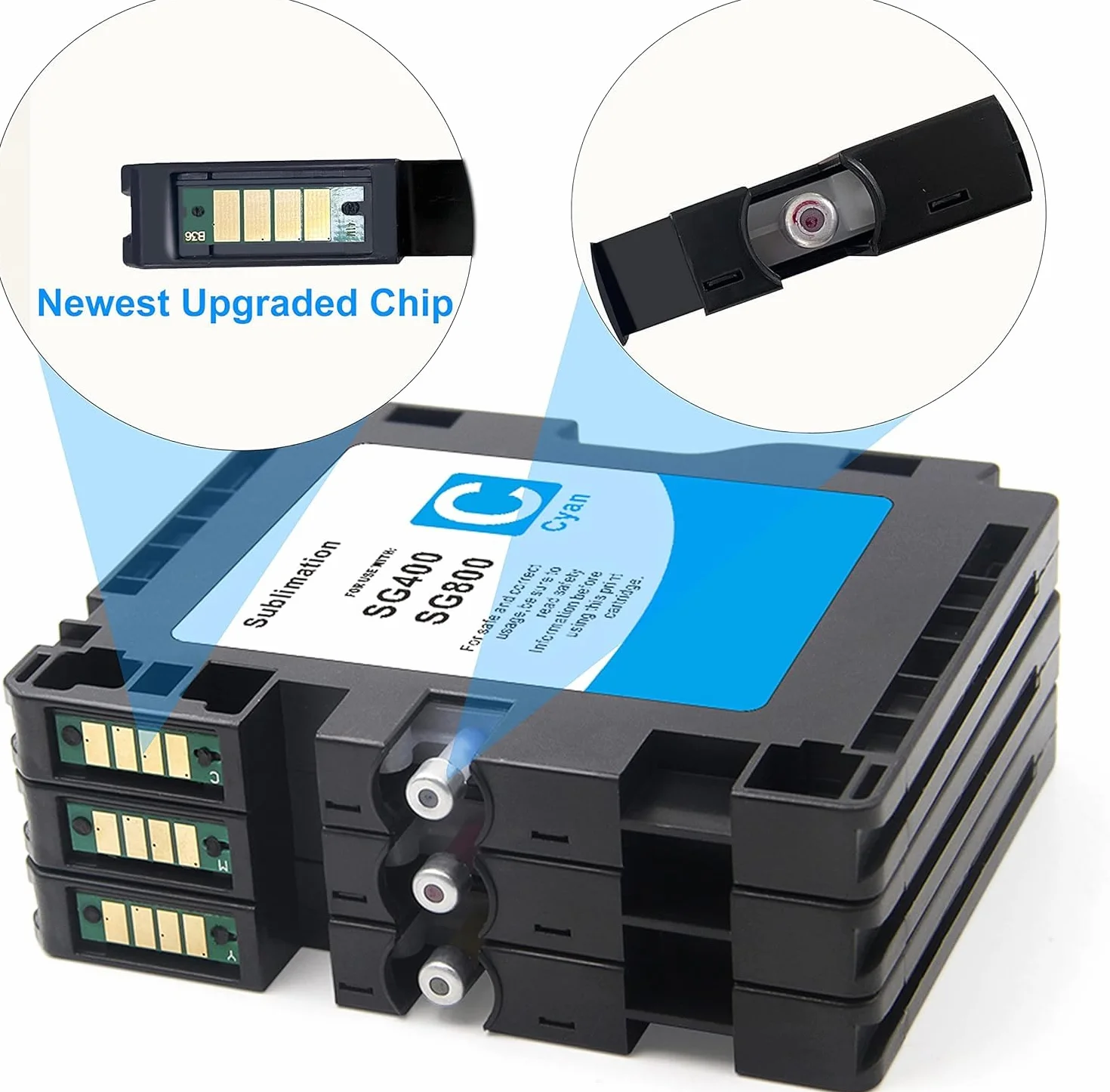 Aomya 4 Stück SG400 SG800 Sublimationstintenpatronen, Wärmeübertragung, kompatibel mit Virtuoso SG3100 3100SNW 3110 3110DN 3110DNW 3110SFNW 3110SNW 7100 7100DN 21OON 2010L SG400 800