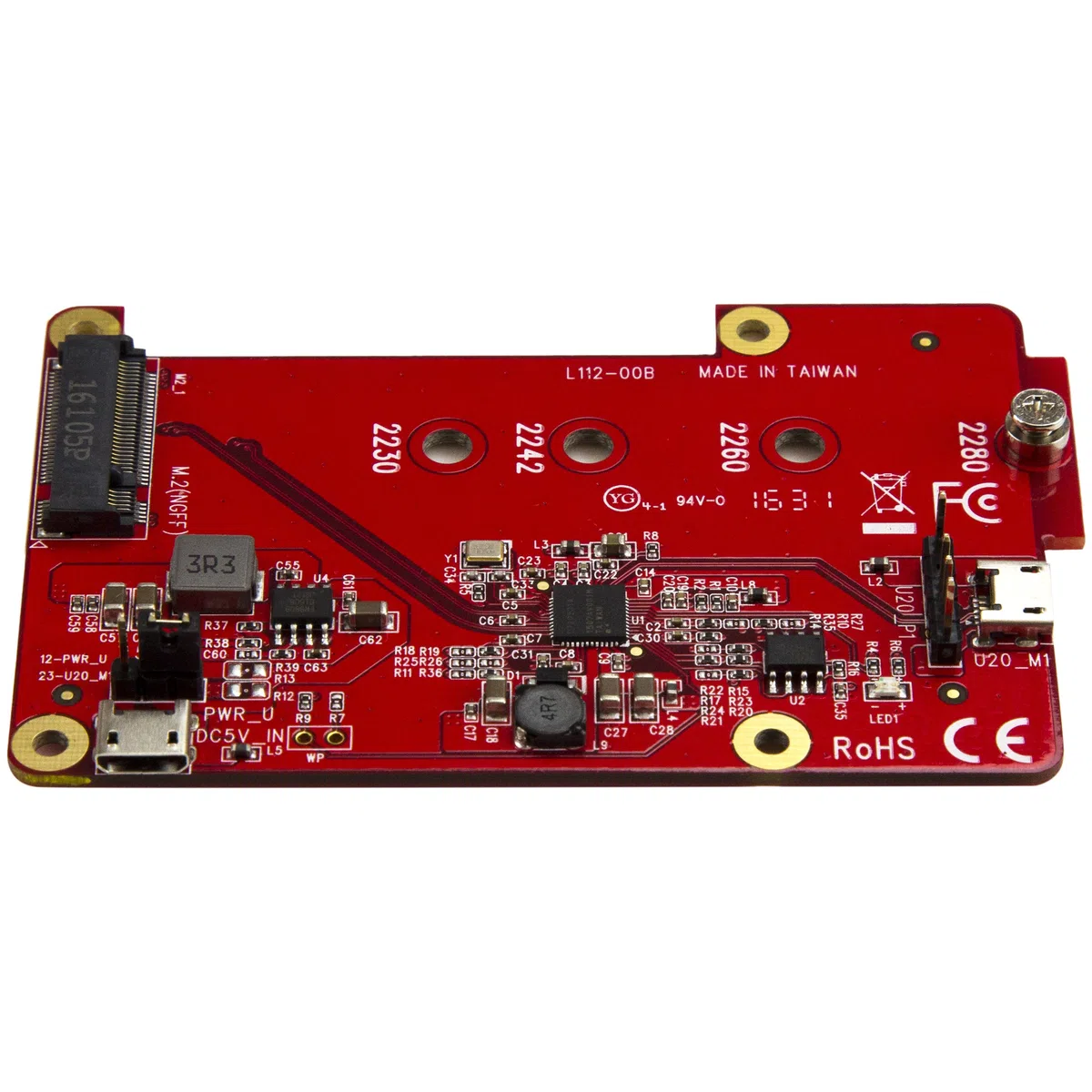 StarTech.com M.2 SATA USB Konverter NGFF SSD Adapter rot