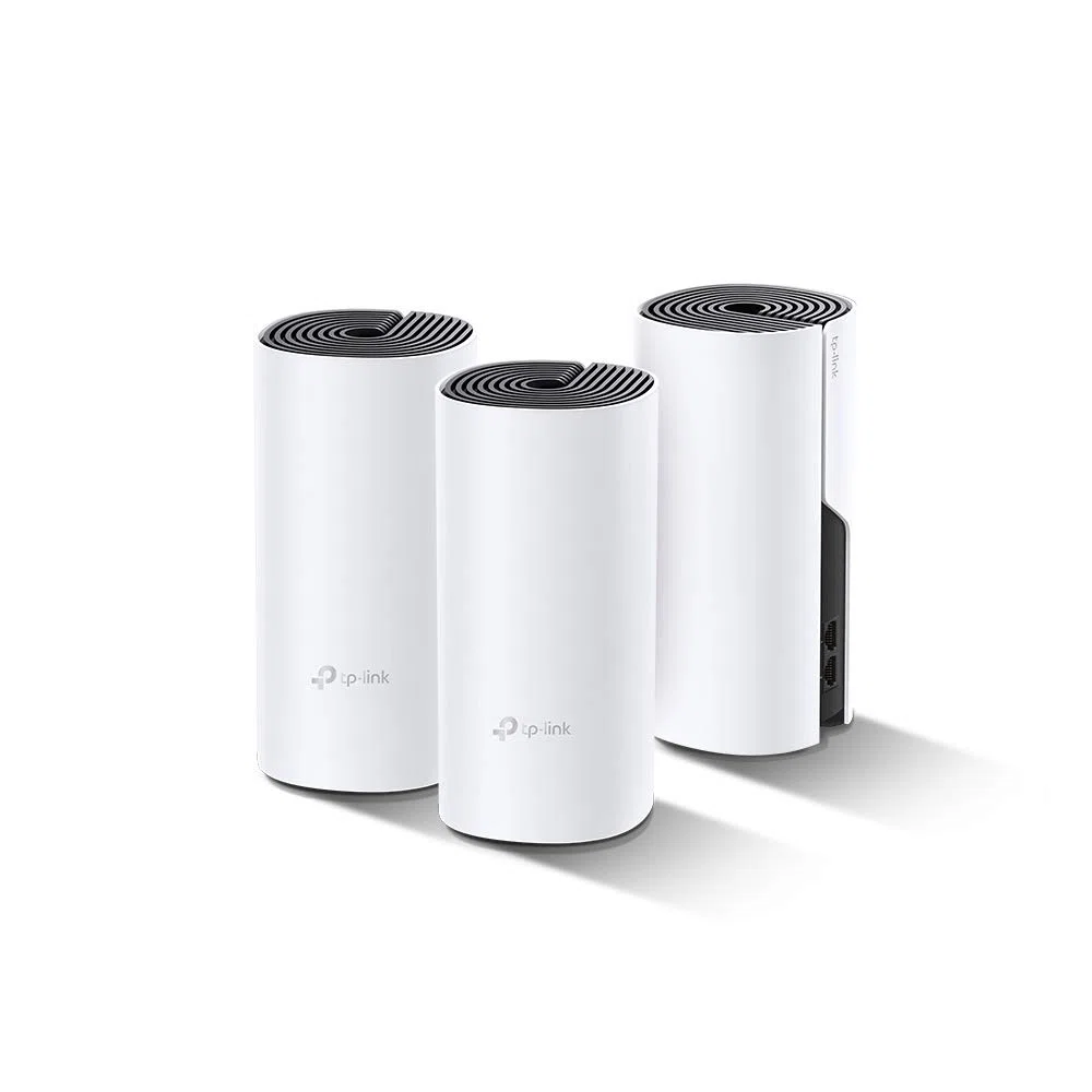 TP-Link Deco P9 Powerline WLAN Mesh Set (Dualband 1200Mbit/s + HomePlug 1000Mbit/s, Reichweite bis zu 560m², Qualcomm Core, 6xGigabit-Ports, kompatibel mit Amazon Alexa, Schnellinstallation) weiß
