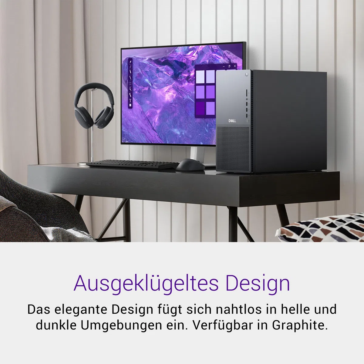 Dell Tower Plus EBT2250 Desktop-PC - Intel Core Ultra 7 Series 2, 16GB RAM, 1TB SSD, NVIDIA GeForce RTX 5060, Wi-Fi 7, HDMI, Thunderbolt 4, McAfee Business Protection 1 Jahr, Windows 11 Pro, Graphit