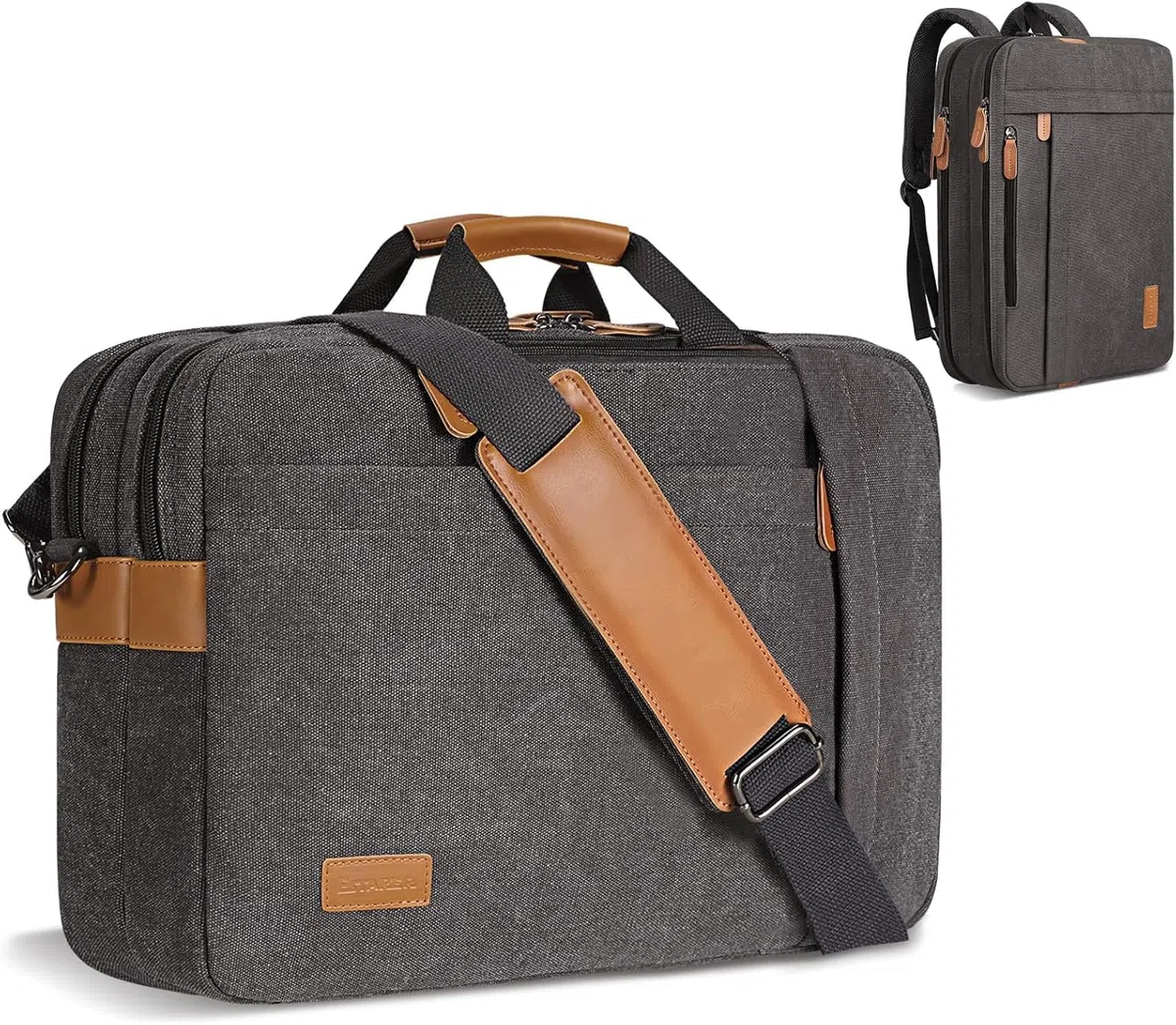 ESTARER umwandelbar Rucksack Laptoptasche Umhängetasche Messenger Bag 17/17,3 Zoll Multifunktions Tasche für Business/Schule/Reisen