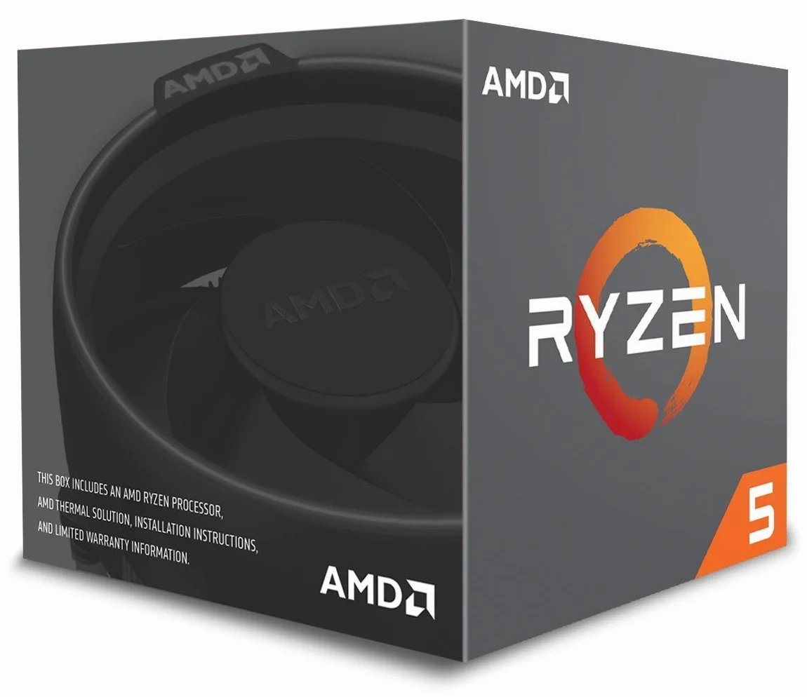 AMD YD2600BBAFBOX Prozessor RYZEN5 2600 Socket AM4 3.9Ghz Max Boost, 3,4Ghz Base+19MB, schwarz