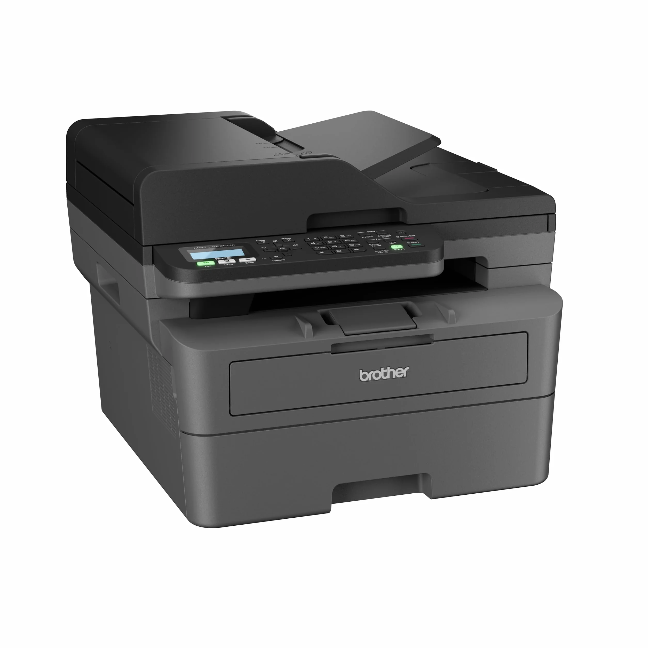 Brother MFCL2800DW 4-in-1-Multifunktions-Laserdrucker | 32 ppm, Duplexdruck, 2-zeiliges LC-Display, Fast Ethernet, WLAN mit 5 GHz und USB 2.0