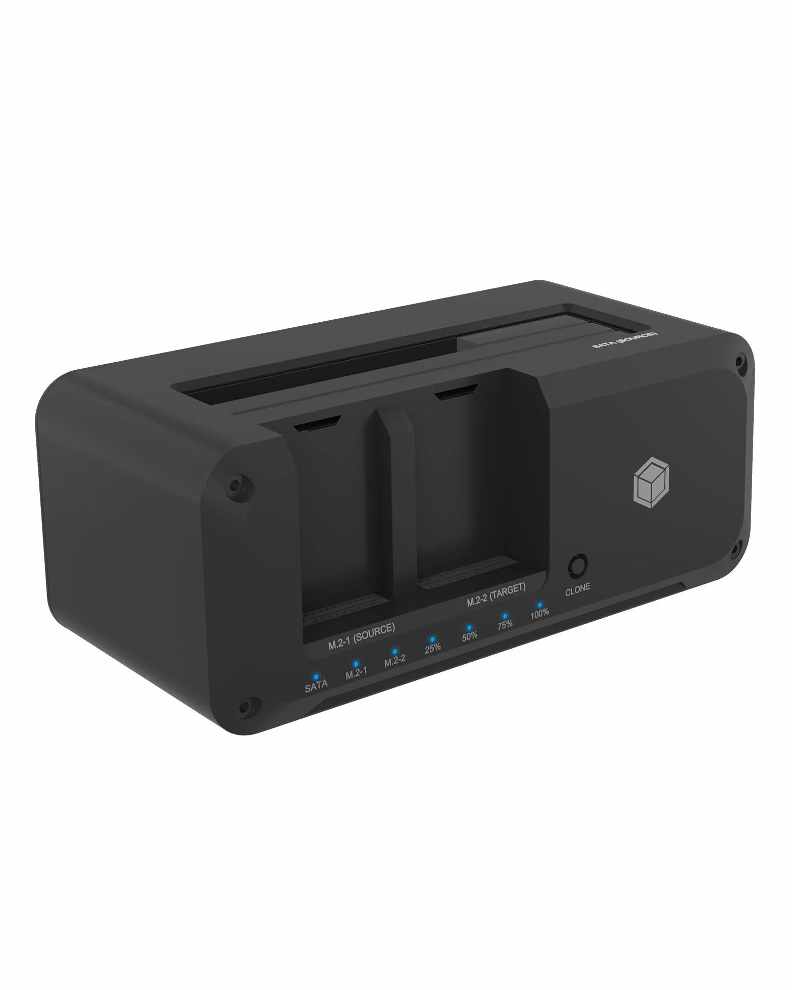 ICY BOX HDD/M.2 NVMe SSD Docking Station USB 3.2 Gen 2 (10 Gbit/s), Festplatten Klonstation & Lesegerät (2,5" & 3,5" SATA auf M.2 NVMe/M.2 NVMe auf M.2 NVMe), Zweiwege Klonen, IB-2924MSCL-C31