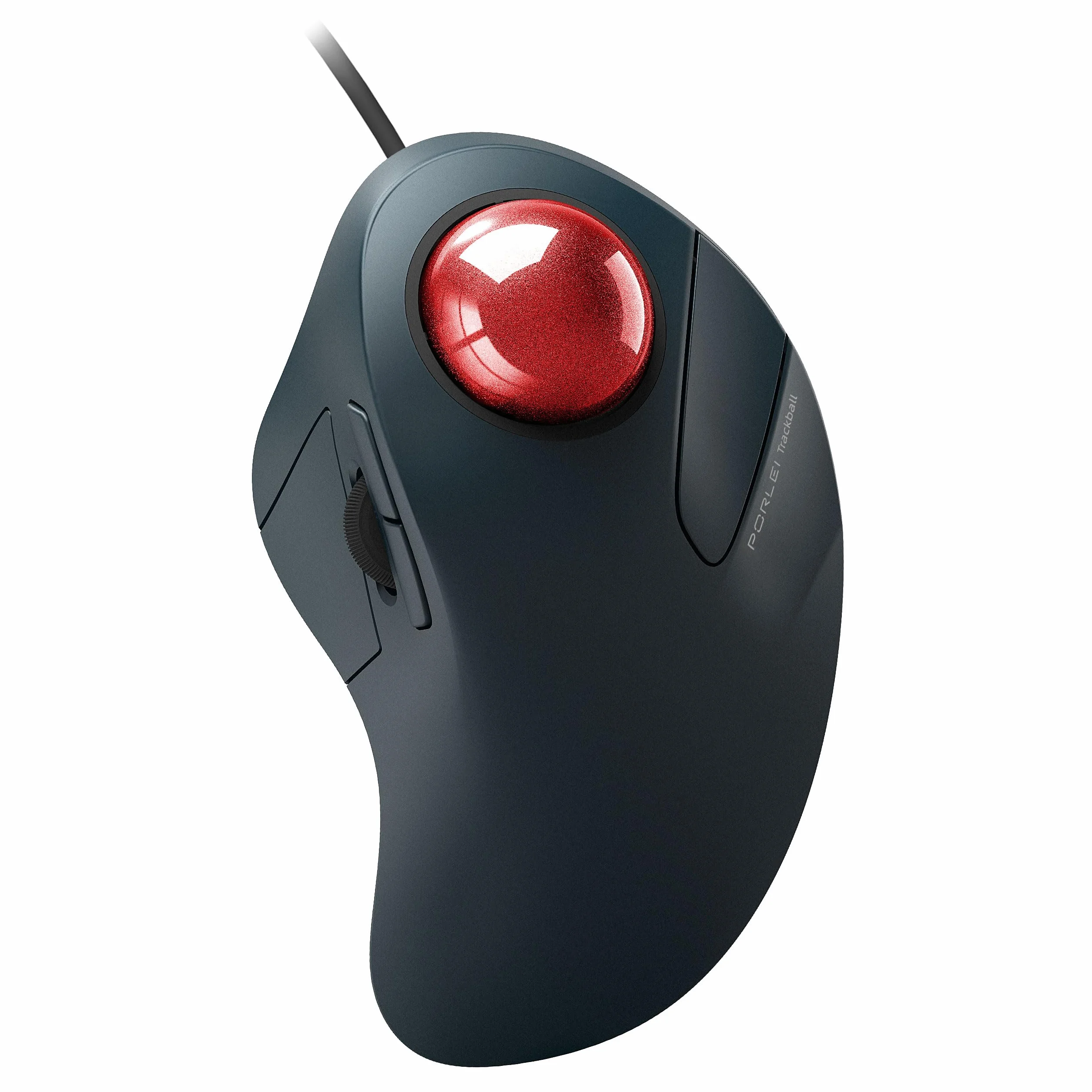 Kabelgebundene Trackball-Maus, einfache Zeigefingersteuerung, ergonomisches Komfort-Design reduziert Muskelbelastung, präzise und reibungslose Tracking, kompatibel für PC, Laptop, Windows, Mac