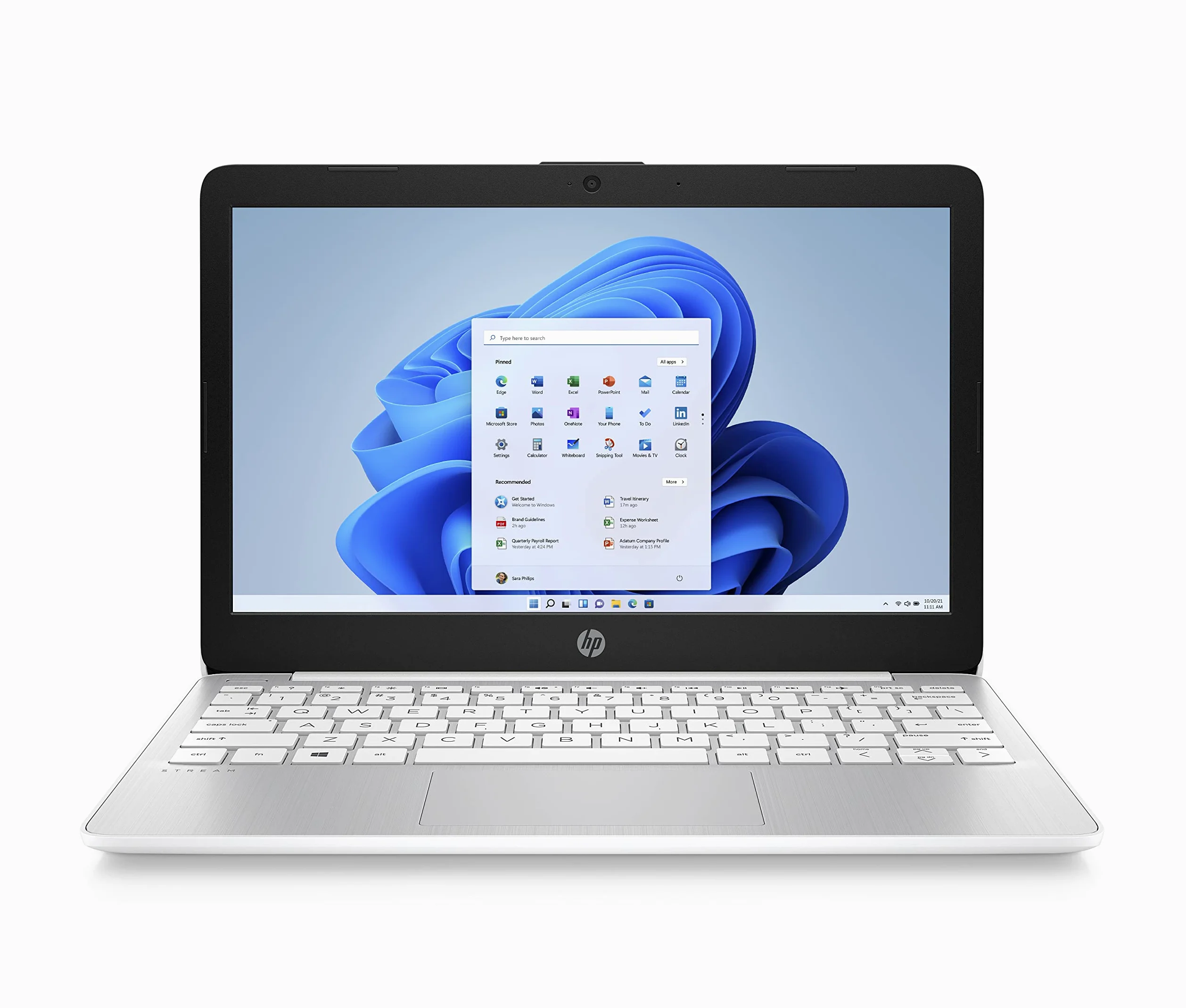 HP Stream Laptop | 11,6" HD Display | Intel Celeron N4120 | 4GB DDR4 RAM | 64GB eMMC | Intel Grafik | Windows 11 S-Mode | QWERTZ Tastatur | Weiß | inkl. Microsoft Office 365 Single