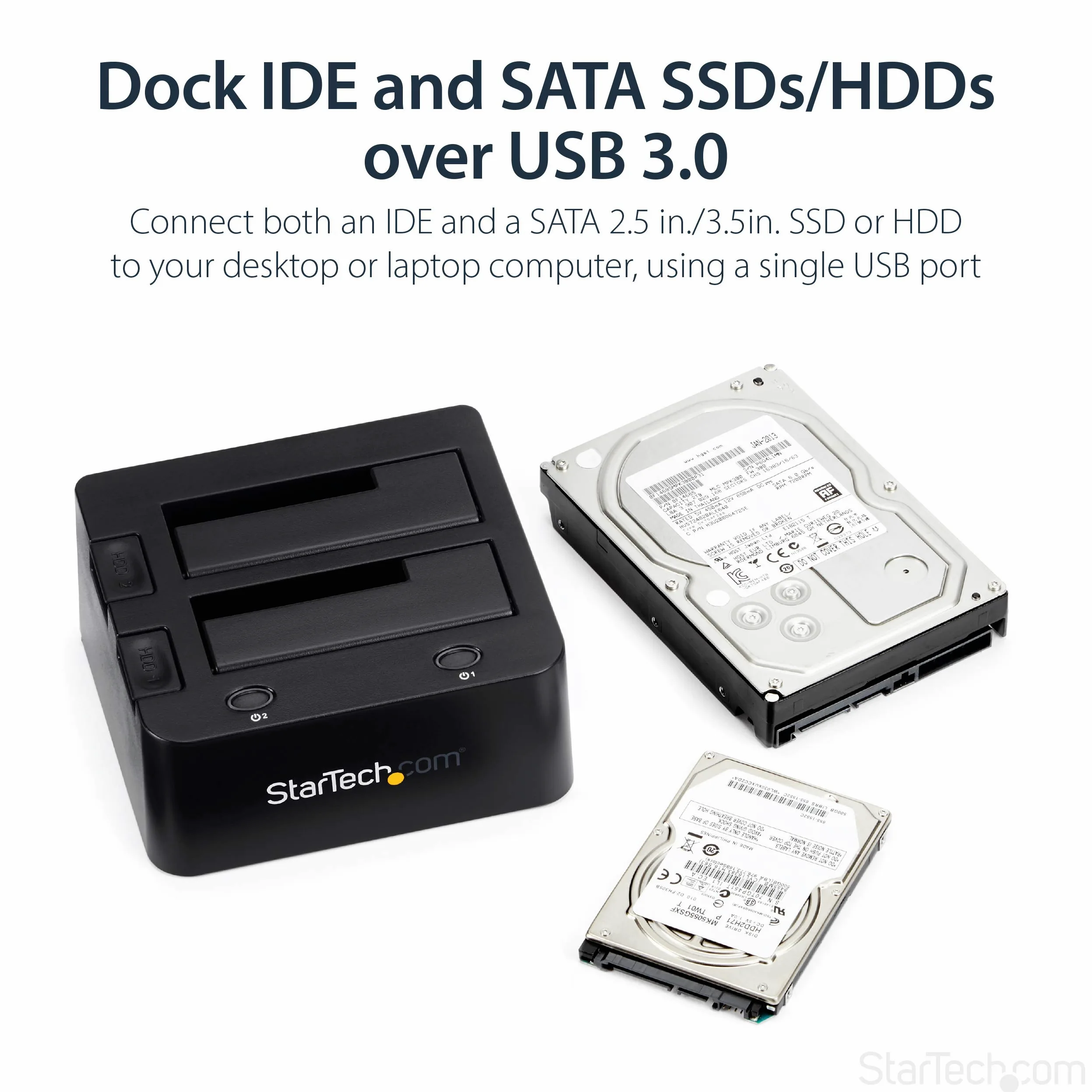 StarTech.com USB 3.0 Universal Festplatten Dockingstation - SATA III und IDE 2,5 & 3,5" HDD und SSD Docking Station mit UASP