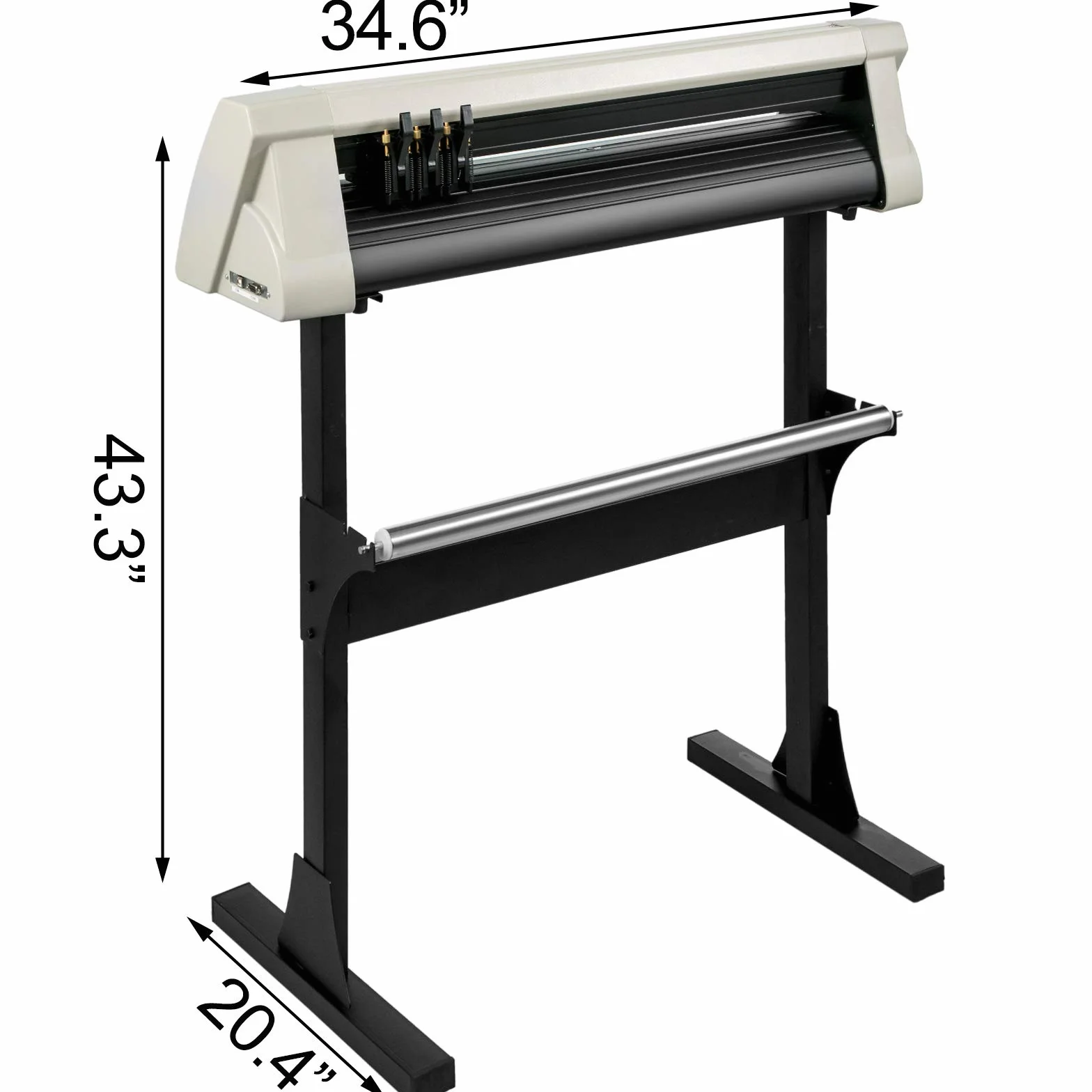 VEVOR Vinyl Schneideplotter 375 mm Folienschneider, Plottermaschine Schnittpräzision ±0,01 mm, MAC & Windows kompatibel, Folienplotter mit USB-Laufwerk, Cuttingplotter 8 kg