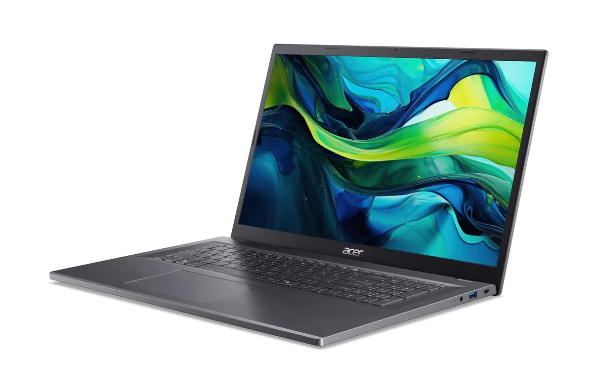 Acer Aspire 17 (A17-51M-77Z7) Laptop, 17" FHD IPS Display, Intel Core i7-13620H, 16 GB RAM, 512 GB SSD, Intel UHD Graphics, Windows 11, QWERTZ Tastatur, grau