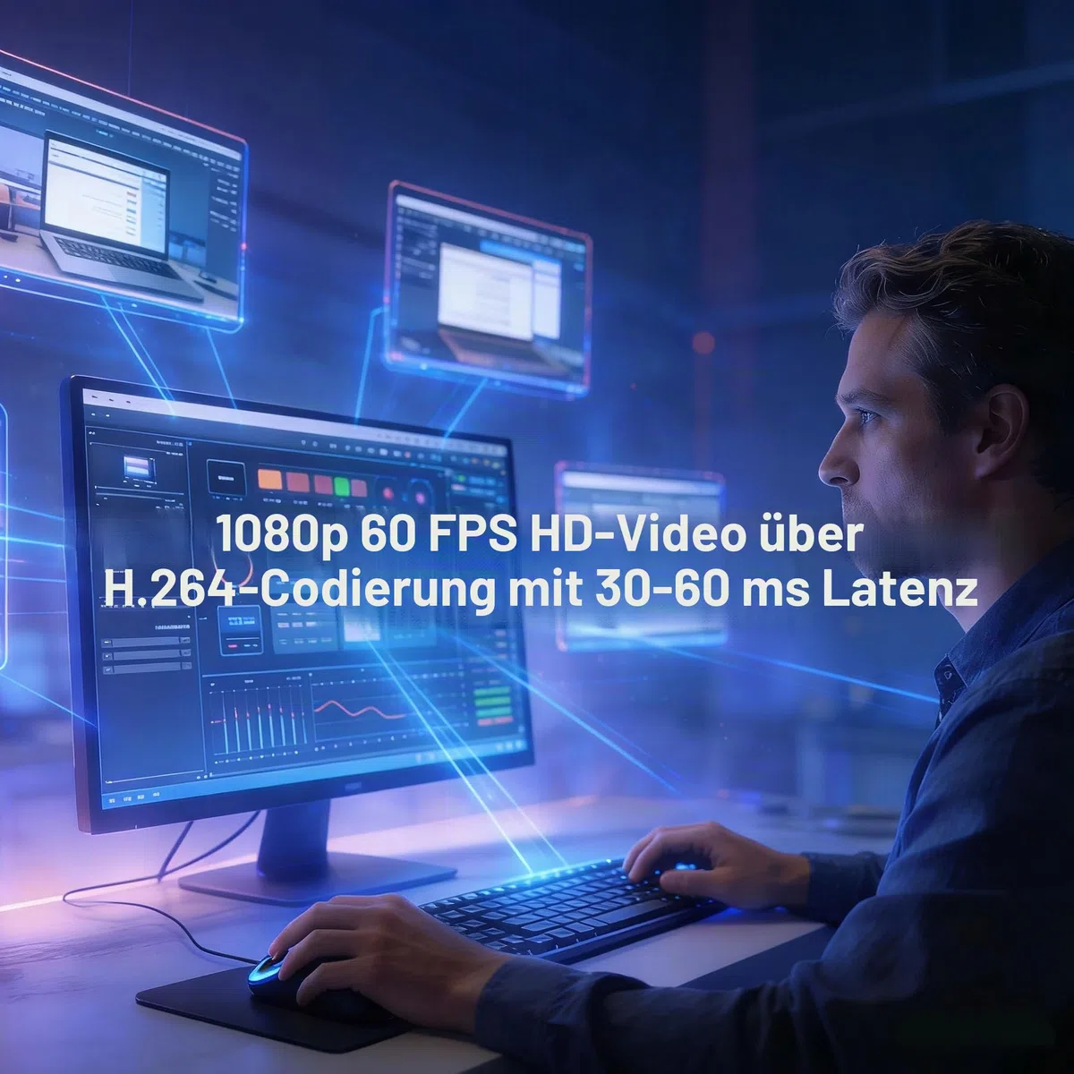 JetKVM Remote Jet KVM über IP Ethernet, Netzwerk mit geringer Latenz (IPKVM), 1080p@60fps, Touchscreen-LCD, TF-Kartenleser, HDMI-USB-C-Erweiterungsanschluss für ATX-Gleichstromversorgung