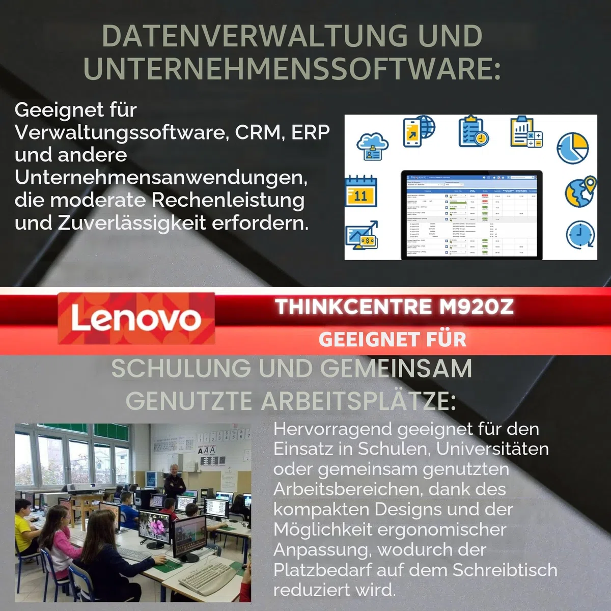 Lenovo All-in-One-PC, 24" FHD-Display, Intel i5-8500, 16 GB RAM, 512 GB SSD, Windows 11 Pro, Office 2021, WiFi, Bluetooth (Generalüberholt)