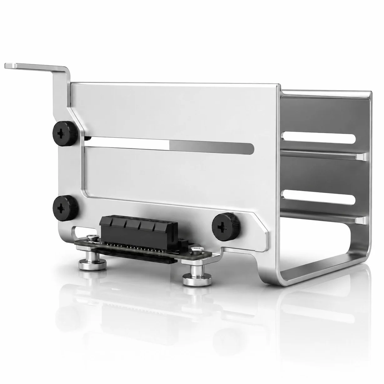 ZimaBoard 2-Bay HDD Rack Tray für ZimaBoard 2, Aluminiumlegierung Dual 3,5"-Festplattenhalterung, Kompakter NAS/Home Server Rahmen, Einfache Installation, Kabelfreundliches Design, Silber