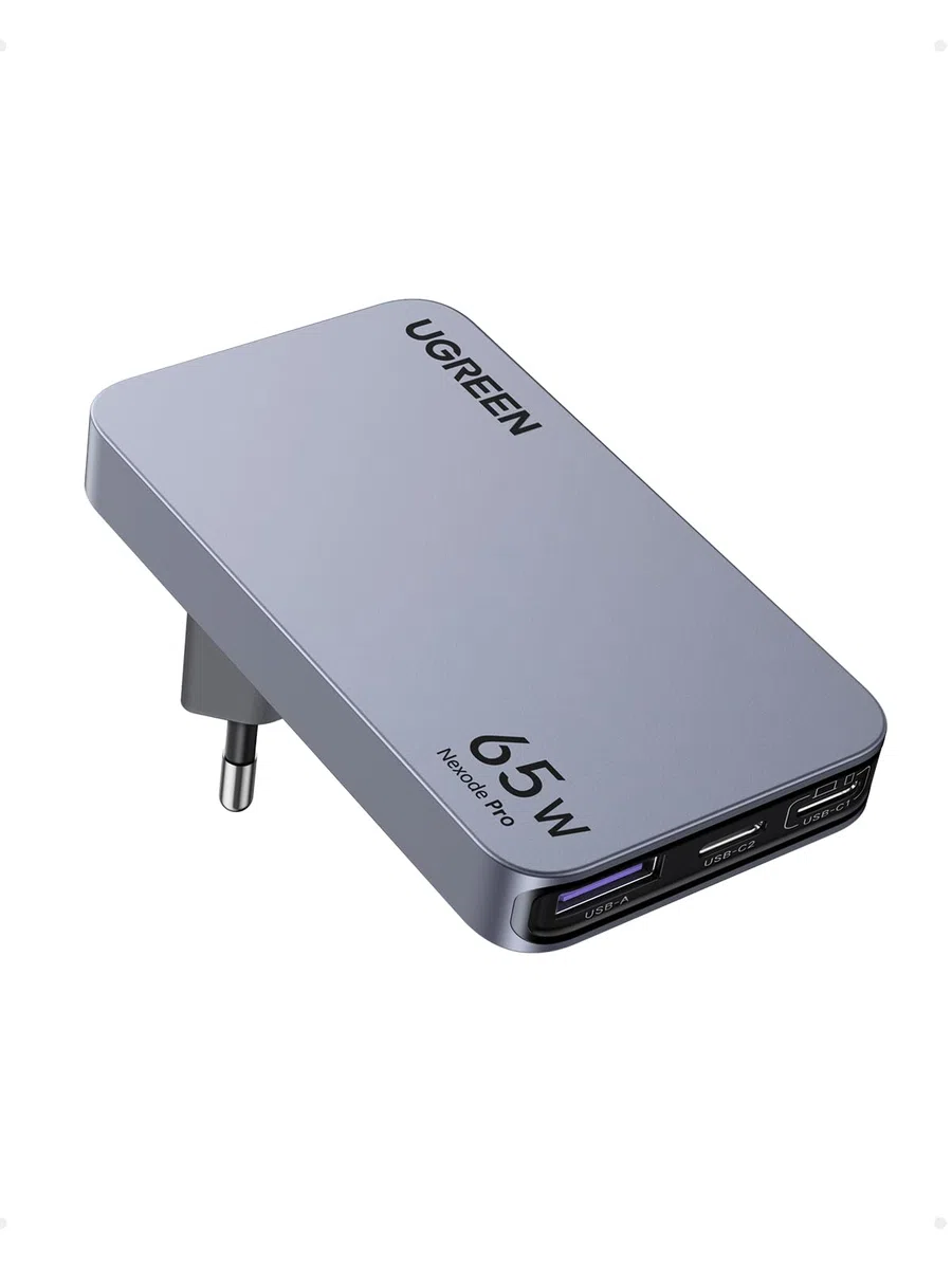 UGREEN Nexode Pro 65W USB C Ladegerät Slim mit EU/US/UK Stecker GaN USB-C Netzteil 3-Port Charger Schnellladegerät kompatibel mit MacBook, iPad, iPhone 17, Galaxy S25 Ultra, Dell XPS