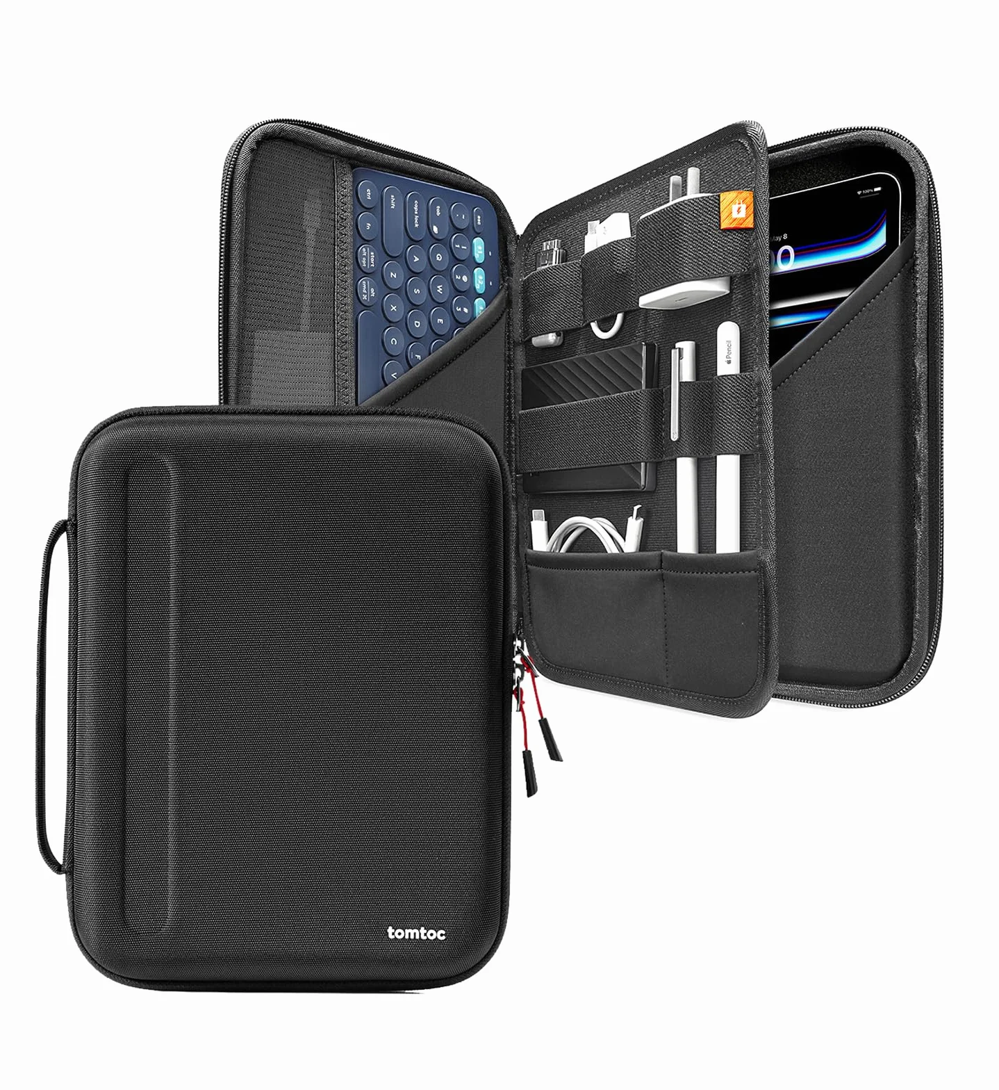 tomtoc Portfolio Tablet Tasche für 11 Zoll iPad Air M4 2026, iPad Pro M5/M4 & Air M3/M2 2025-2024, 11 Zoll iPad (A16) 2025, iPad 10/Air 5, Galaxy Tab A9+/S9, Hartschale Hülle für Magic/Smart Keyboard