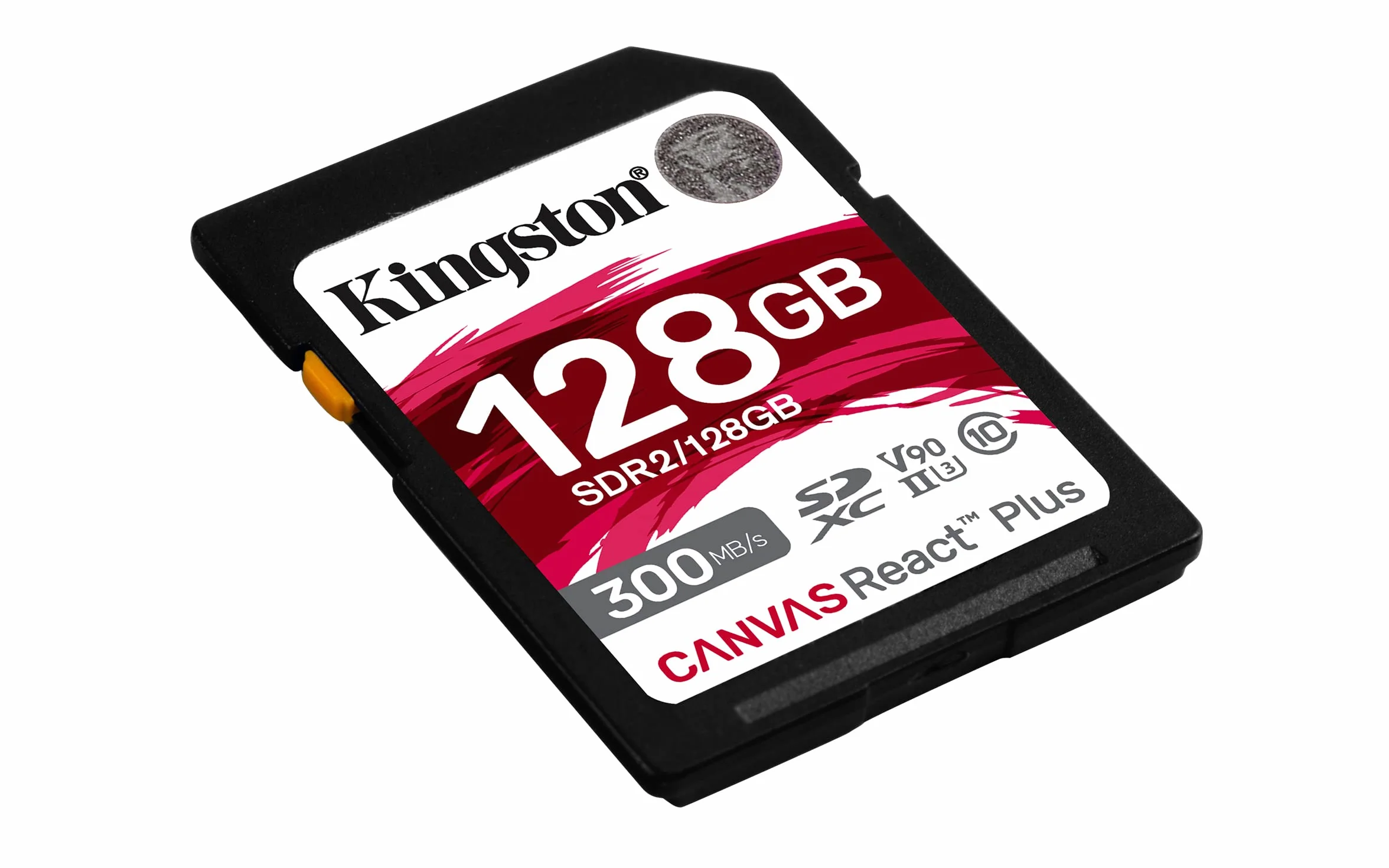 Kingston Canvas React Plus 128GB SDXC Speicherkarte UHS-II 300R/260W U3 V90 für Full HD/4K/8K - SDR2/128GB