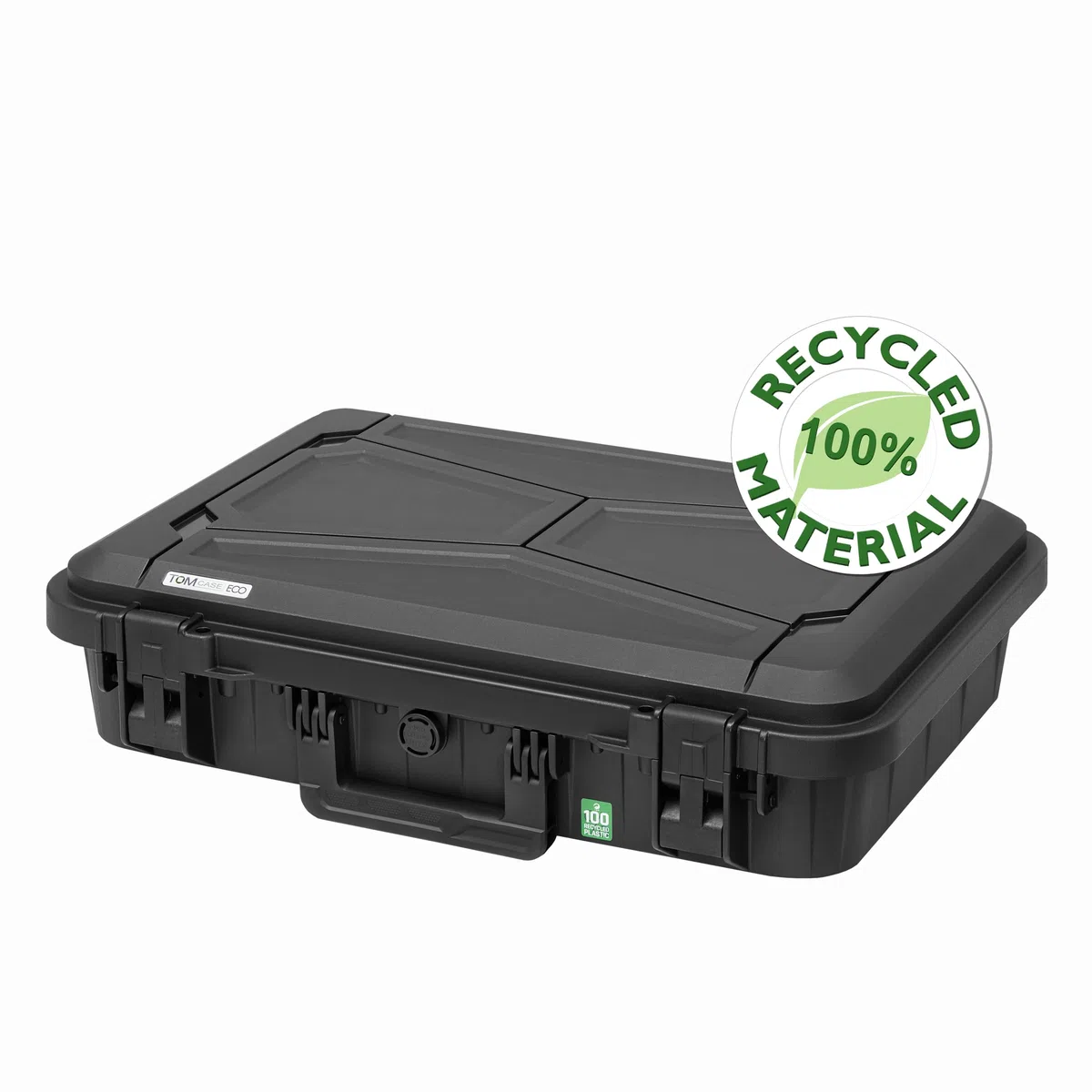 TOMcase Wasserdichter Gaming Laptop Koffer 16–18 Zoll - Stoßfester ECO Hartschalenkoffer mit Würfelschaumstoff & 3in1 Laptop-Auflage für Notebook und Zubehör