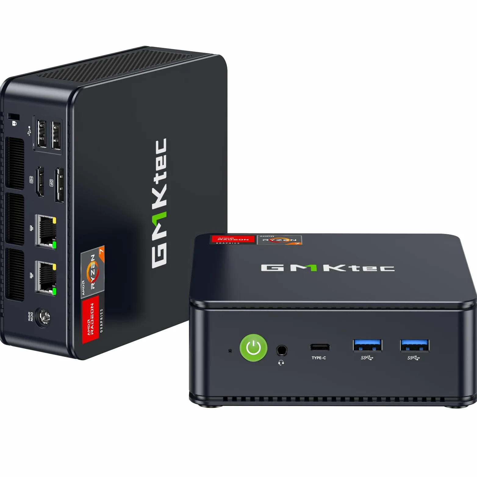 GMKtec [3-Jahren-Garantie AMD Mini PC Ryzen 7 7730U(Beats 7430U/5825U)(8K/16T bis 4.5GHz) M5 Ultra Micro PC 32GB DDR4 512GB M.2 SSD, mit Dual 2.5G LAN|WiFi6E|4K Triple Display|USB C für Gaming & Büro