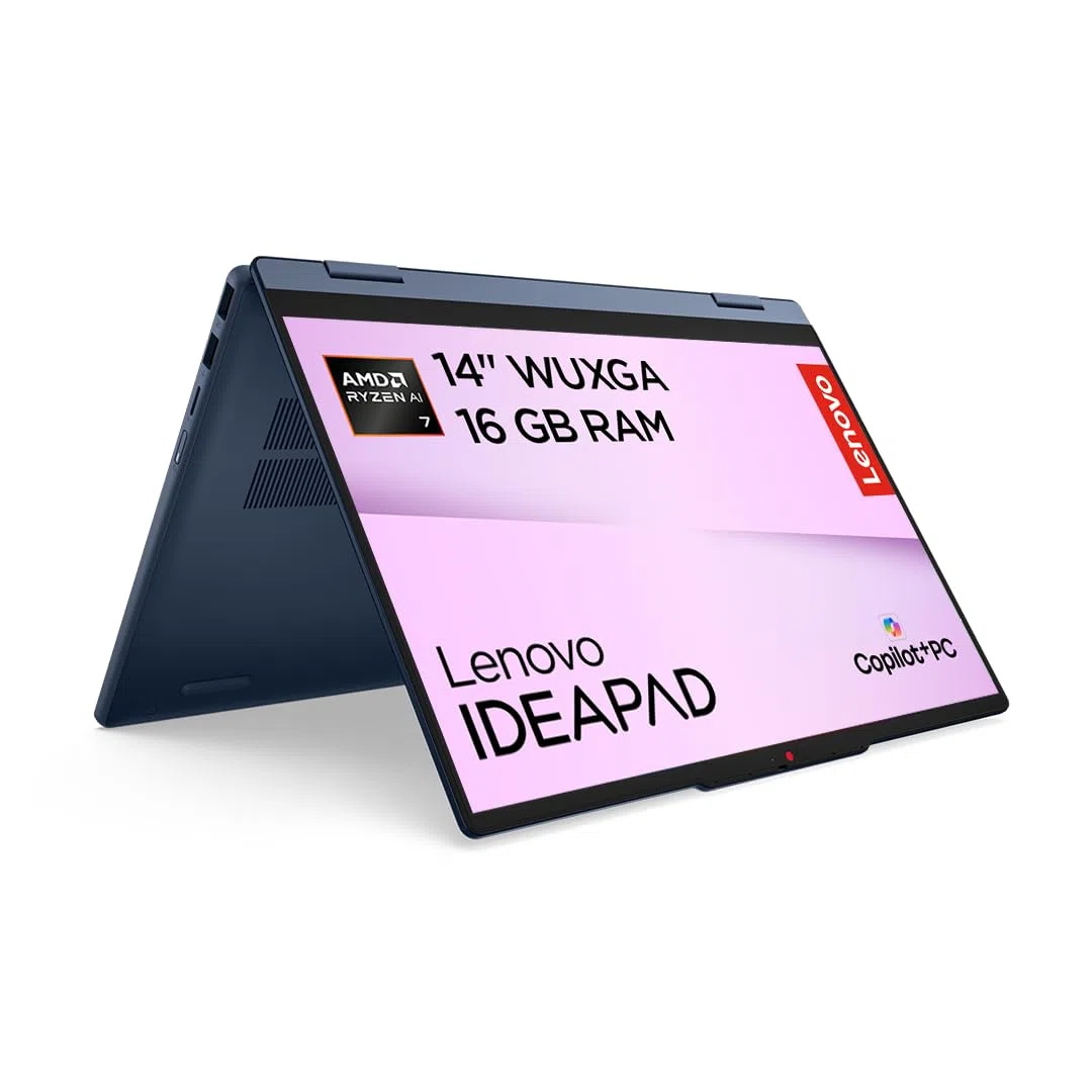 Lenovo IdeaPad 5 2in1 Laptop | 14" WUXGA Touch Display | AMD Ryzen 7 250 | 16GB RAM | 512GB SSD | AMD Radeon 780M | Windows 11 | QWERTZ | exkl. Farbe in Cosmic blau | 3 Monate Premium Care