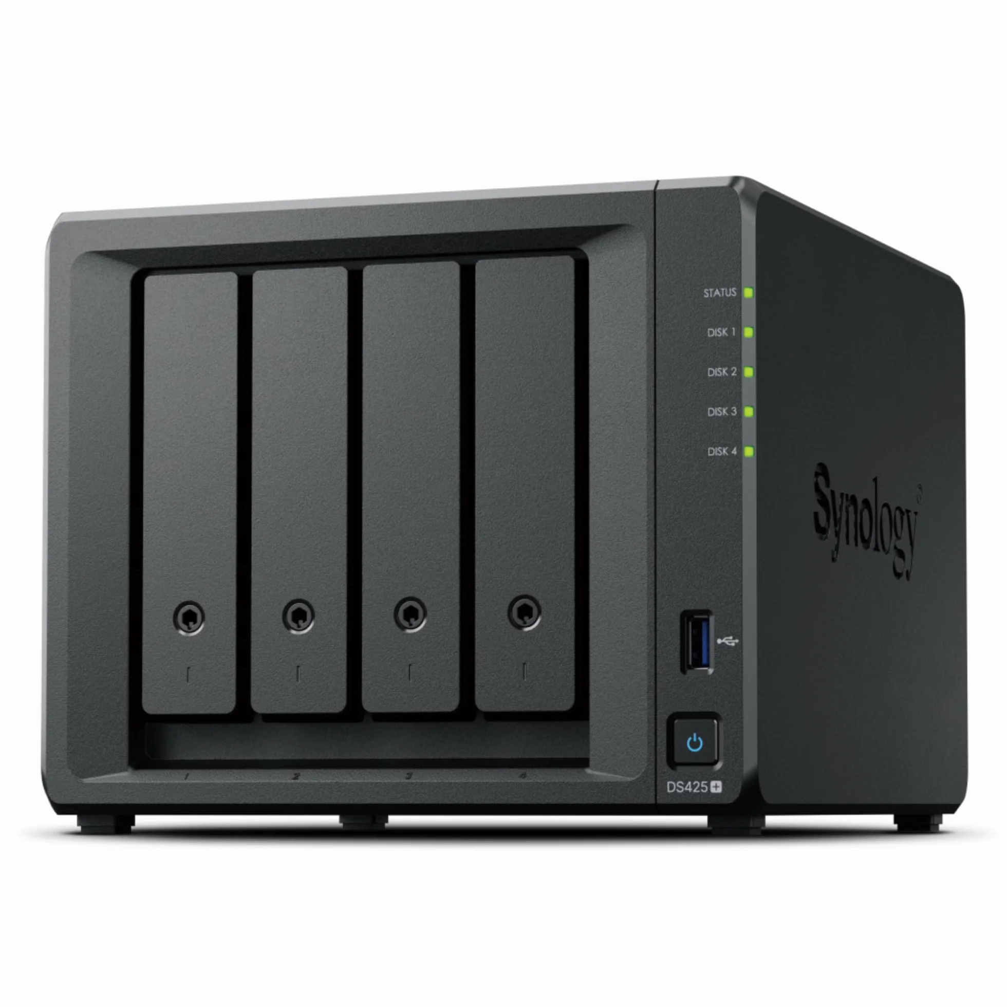 Synology DiskStation DS425+ 4-Bay 3,5" DiskStation ohne Disk Intel Celeron J4125 1x1GbE + 1x2.5GbE 2GB RAM 2xUSB 3.2