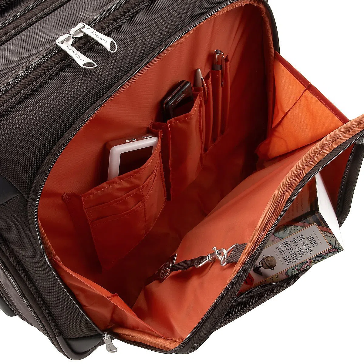 Business Trolley mit 2 Rollen & Teleskopgriff – robuster Aktenkoffer mit Schulterriemen & Laptopfach 17 Zoll | Pilotenkoffer mit Rollen für Damen & Herren | eleganter Business-Koffer für Büro & Reisen
