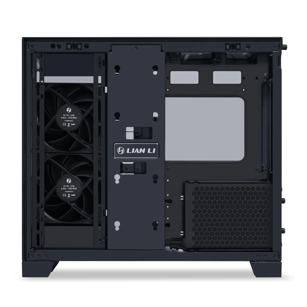 Lian Li O11 Dynamic Mini V2 Flow PC-Gehäuse Schwarz | Kompakter ATX Midi-Tower mit Zwei-Kammer-Design, Tempered Glass und modularem Aufbau - 5 Lüfter vorinstalliert