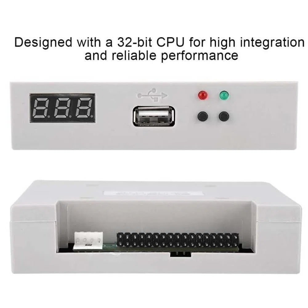 Diskettenlaufwerk-Emulator, FDD-UDD U144K Diskettenlaufwerk 1,44 MB USB-SSD-Emulator für Industriecontroller (SCHWARZ)