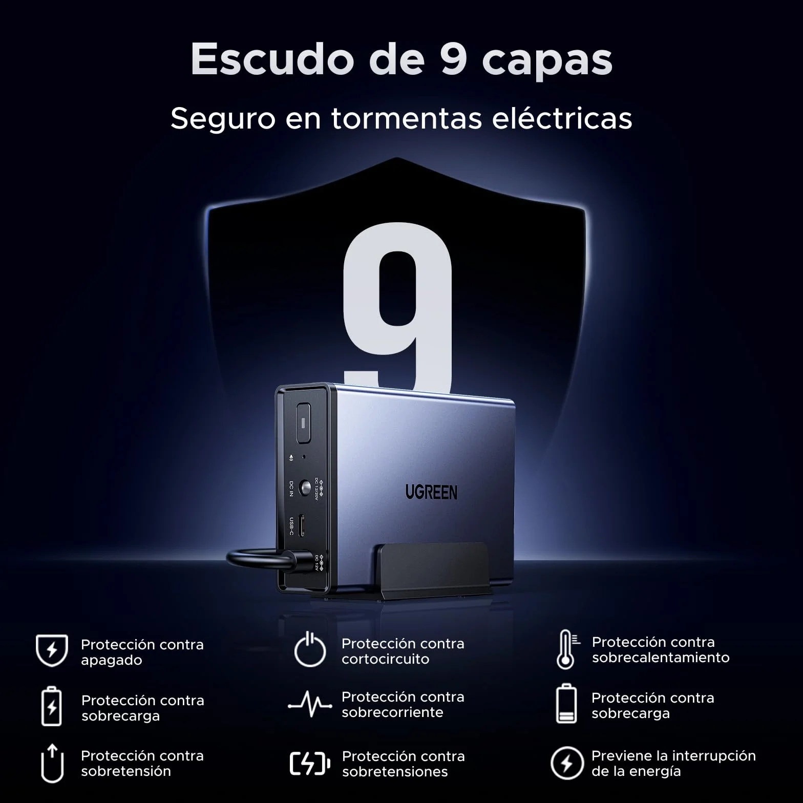 UGREEN NASync DH2300 2-Bay Desktop-NAS-Bundle mit USV