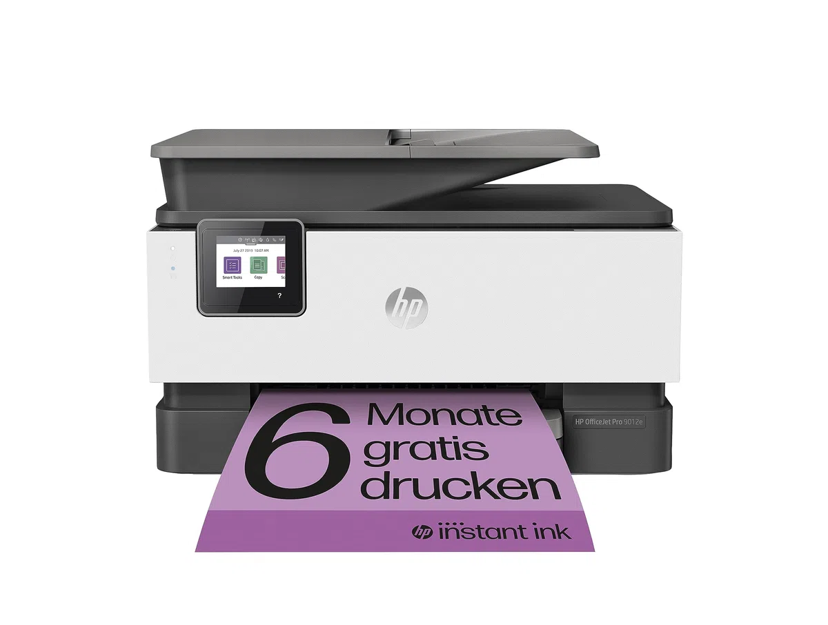 HP OfficeJet Pro 9012e Multifunktionsdrucker, 6 Monate gratis drucken Instant Ink inklusive, Drucker, Scanner, Kopierer, Fax, WLAN, LAN, Duplex, ePrint, Airprint, Basalt