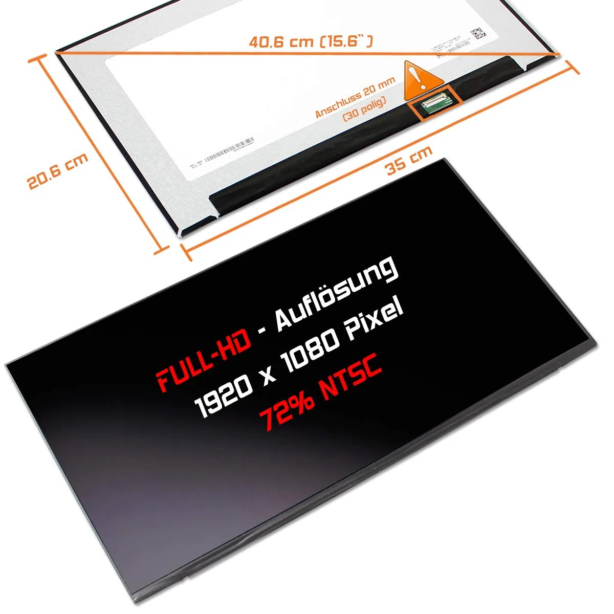15,6" LED Display matt passend für LM156LFDL IPS Full-HD
