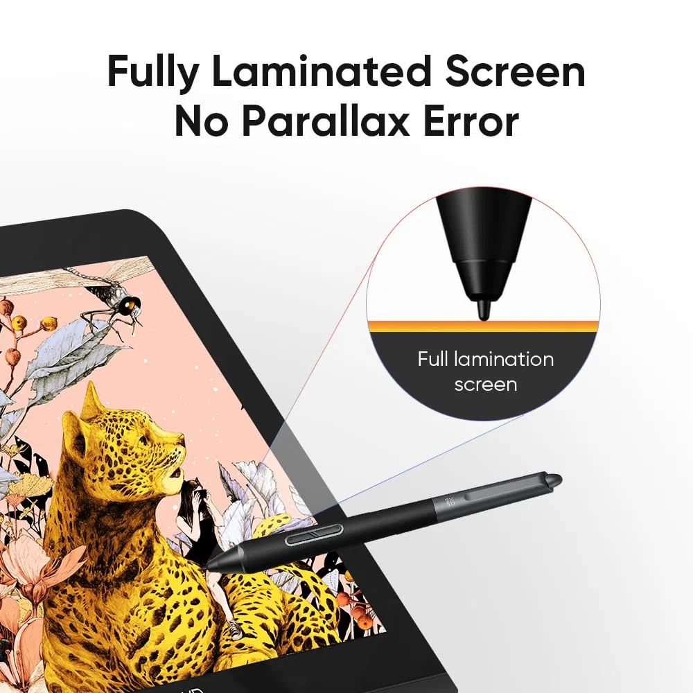 XPPen Artist Pro 16 Gen 2 Grafiktablett mit 2,5K Display, 16 Zoll QHD Zeichentablett mit entspiegeltem Bildschirm, 16384 Druckstufen Stift, mit integriertem Ständer und Mini-Tastenfeld