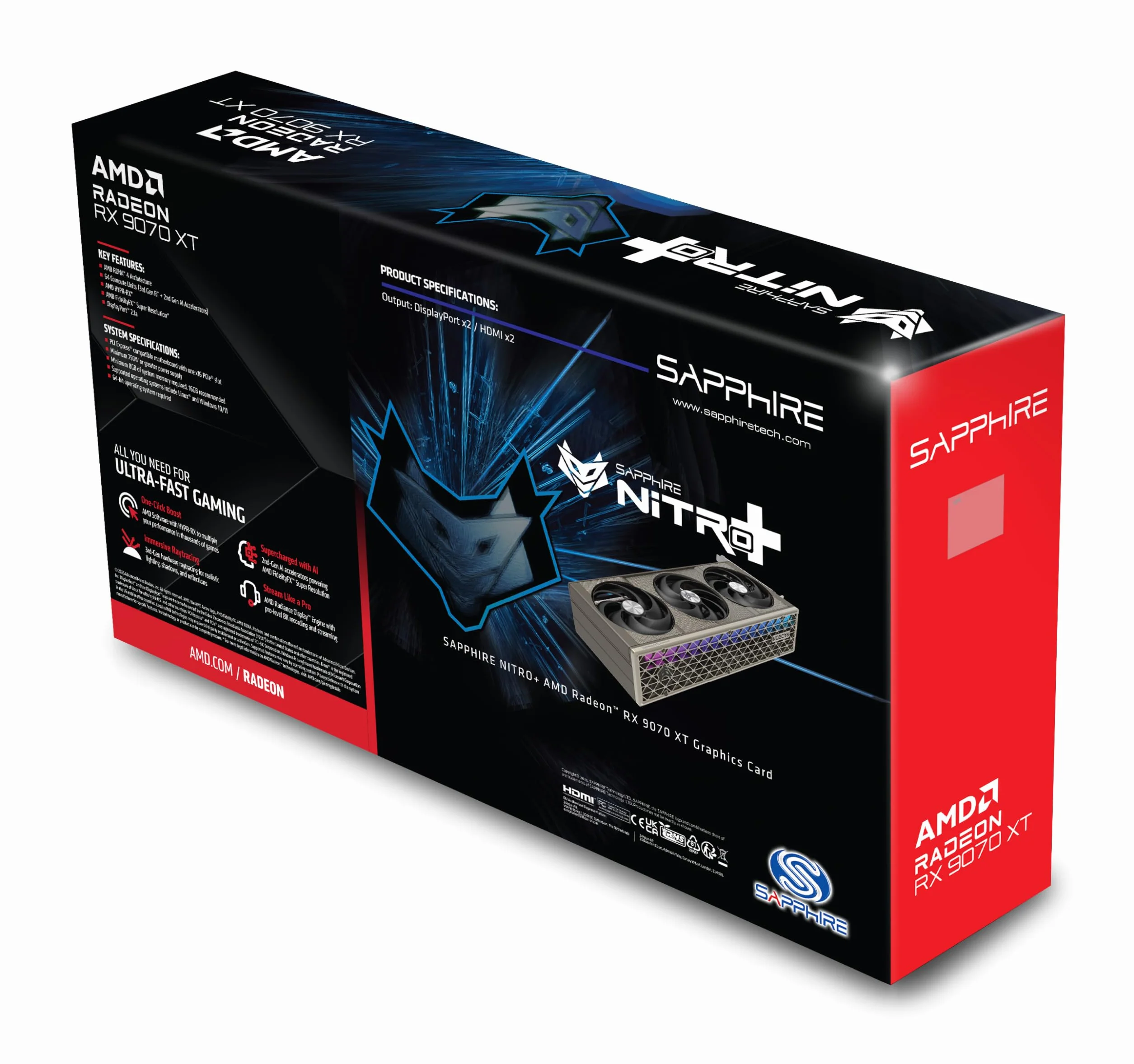 Sapphire Nitro+ AMD Radeon RX 9070 XT OC 16 GB Grafikkarte 16.384 MB GDDR6